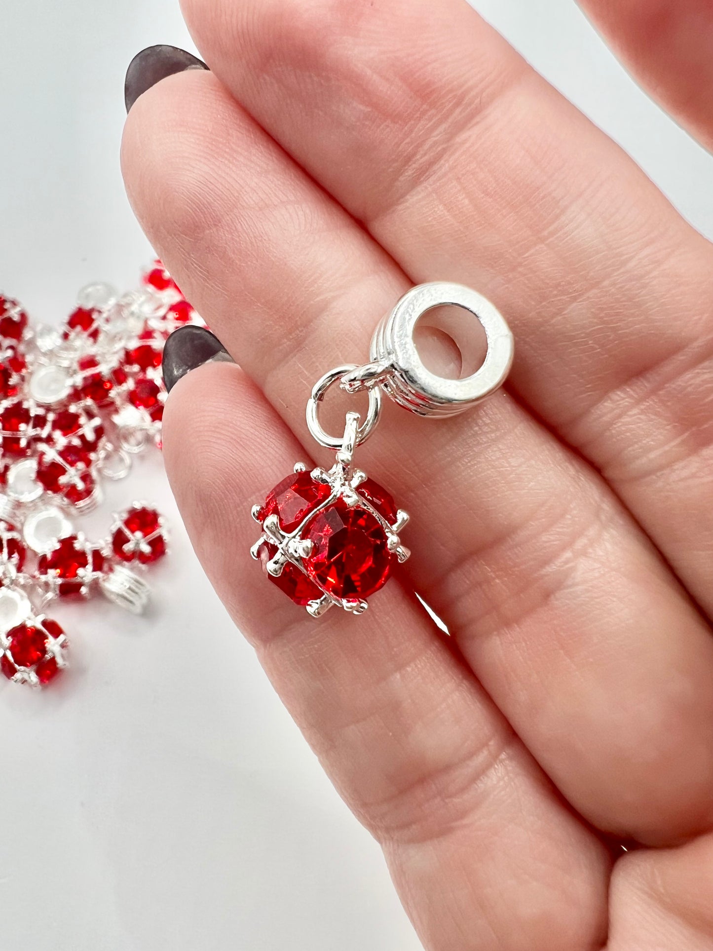 Red Rhinestone Charm