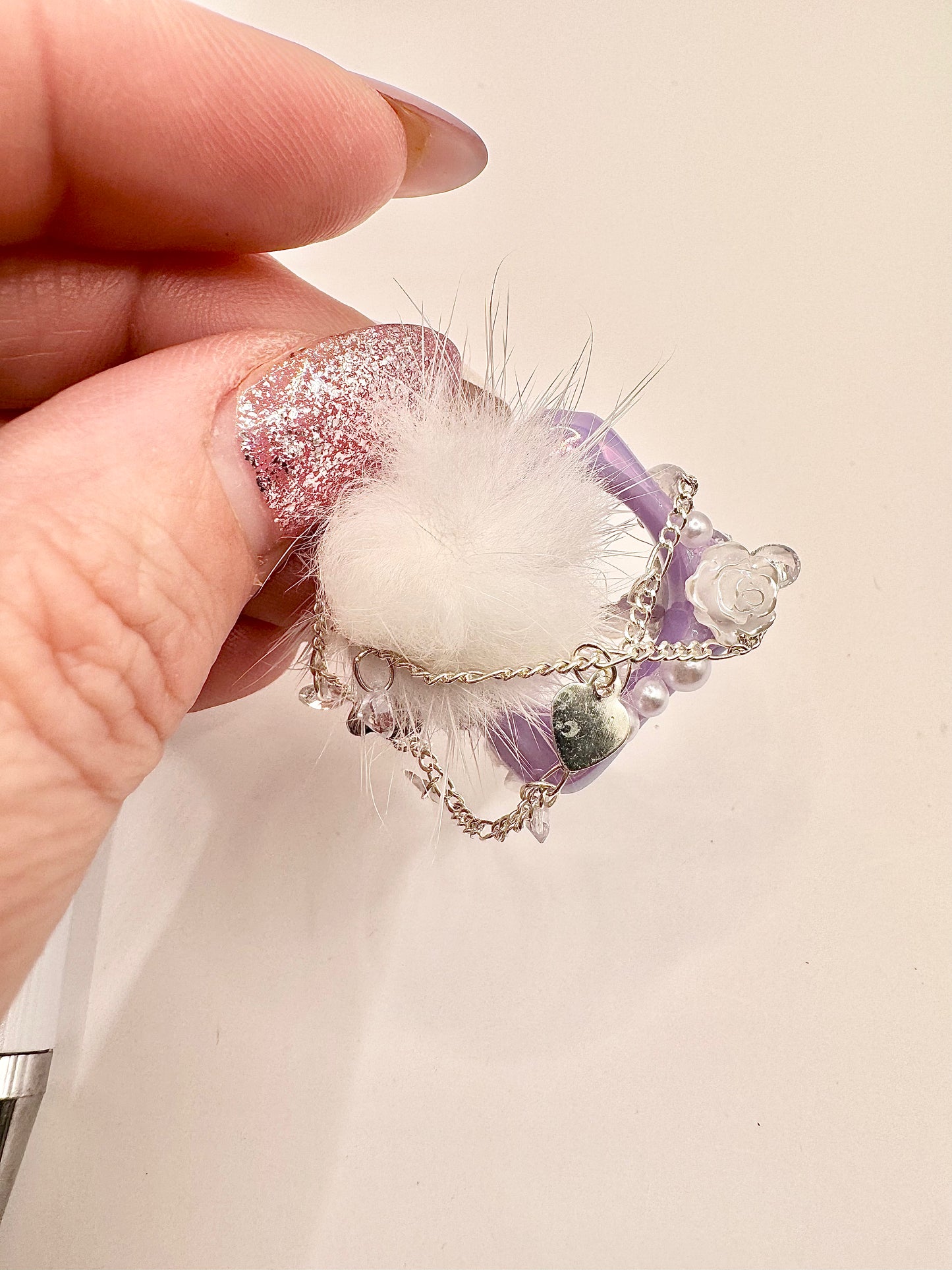 Purple Frame with Butterfly Charm