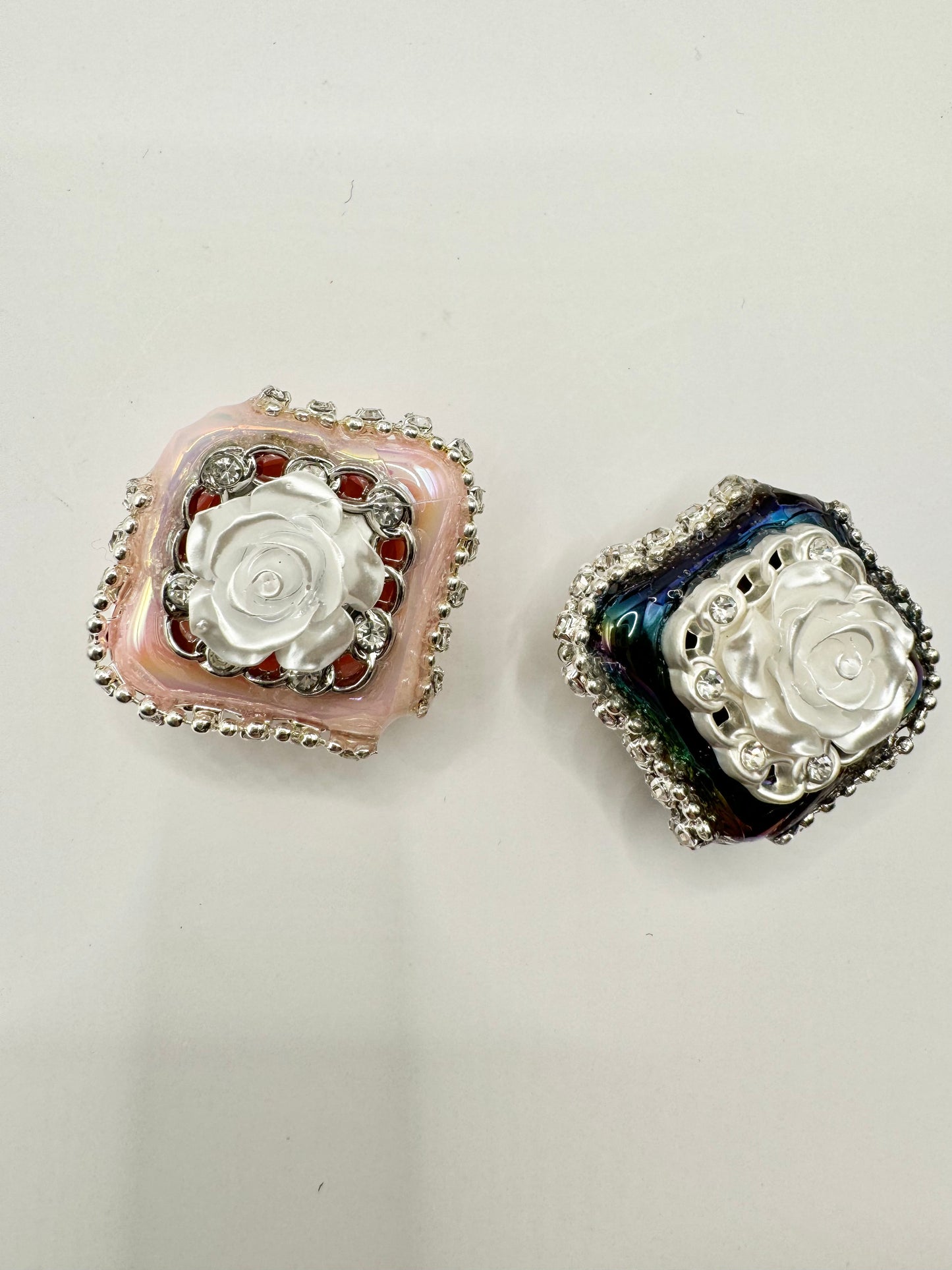 Iridescent Frame with Flower