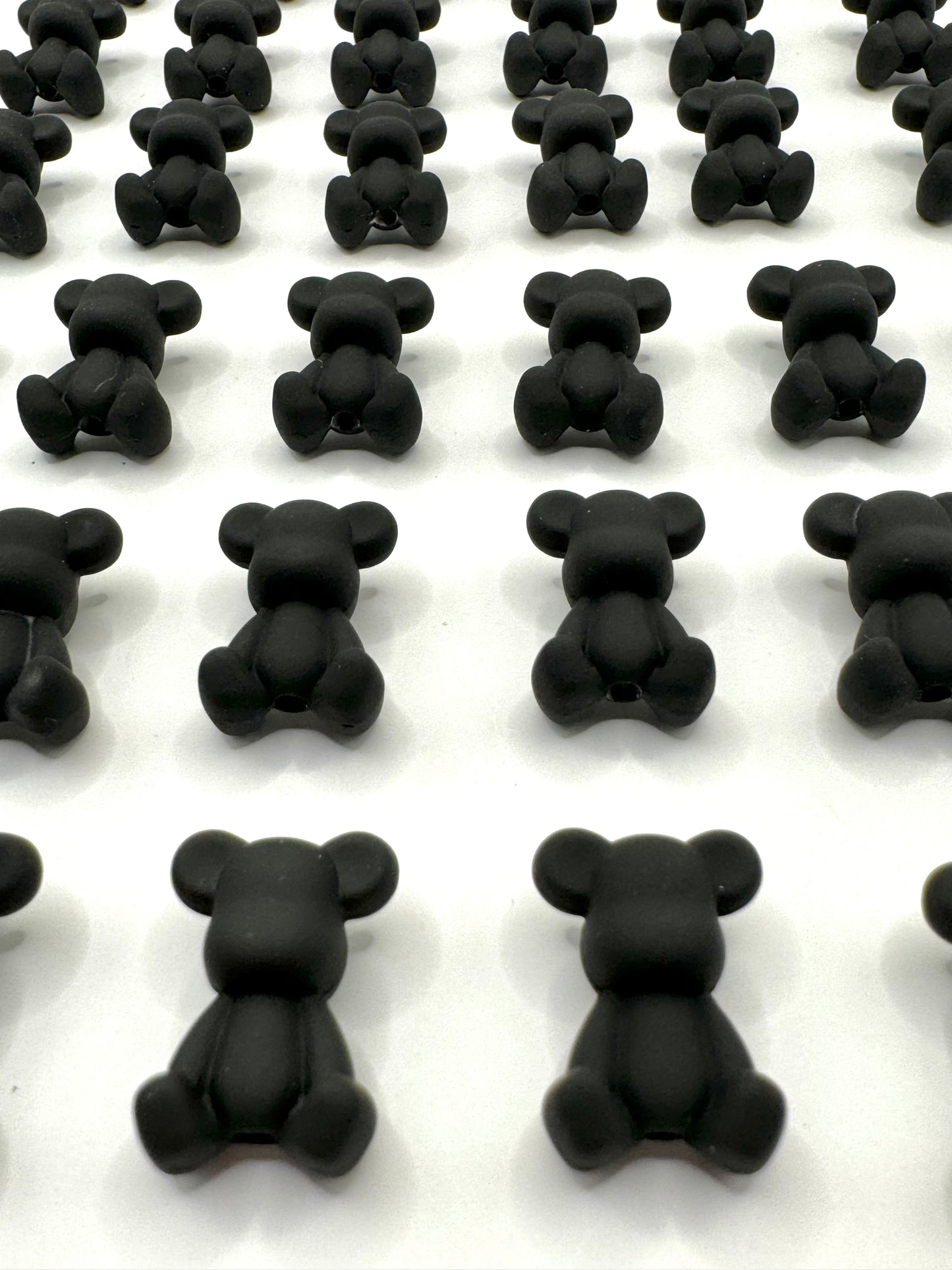 Black Matte Bear Bead