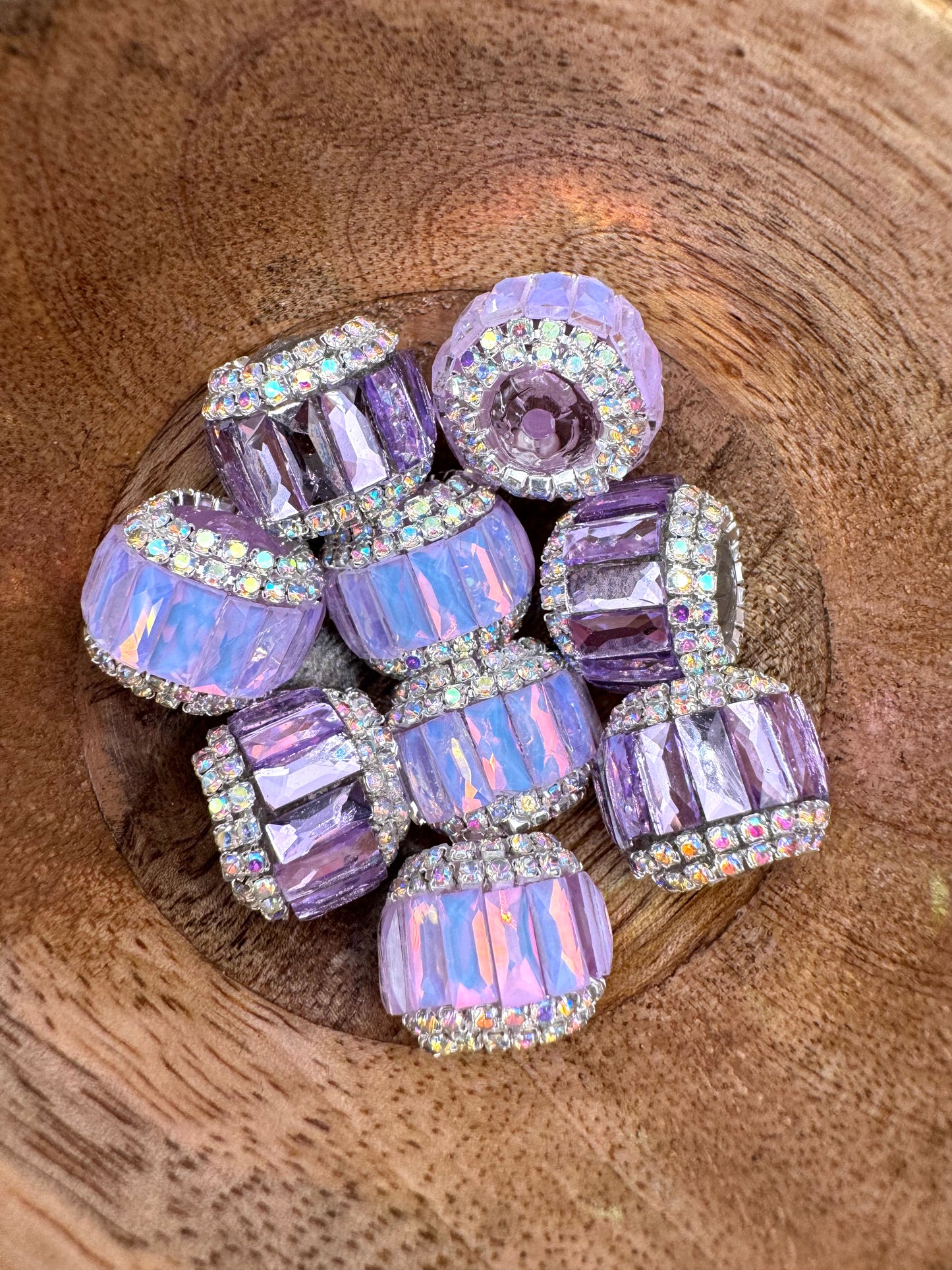 Purple Embellished Bead