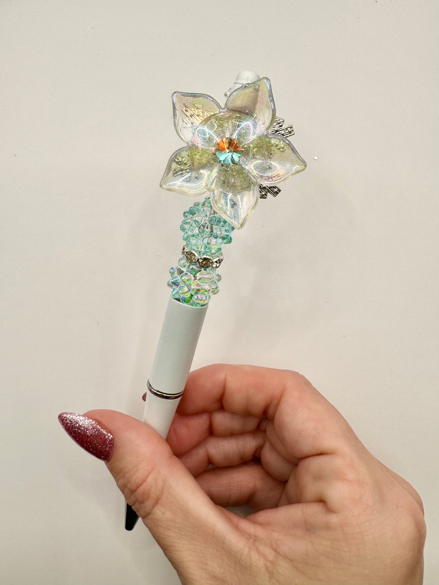 Blue and Pink Snowflake Pen