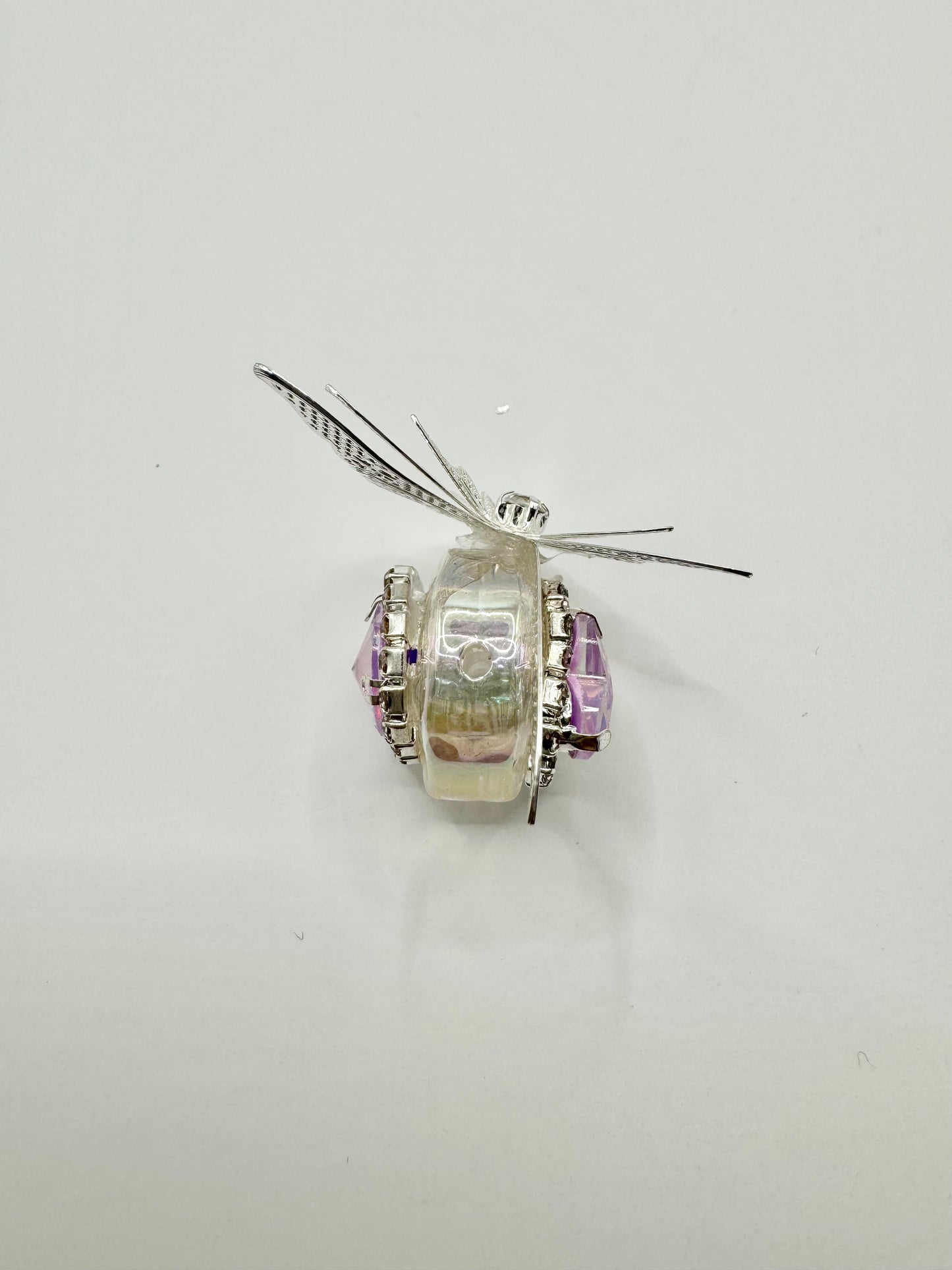 Purple Stone with Butterfly on Side