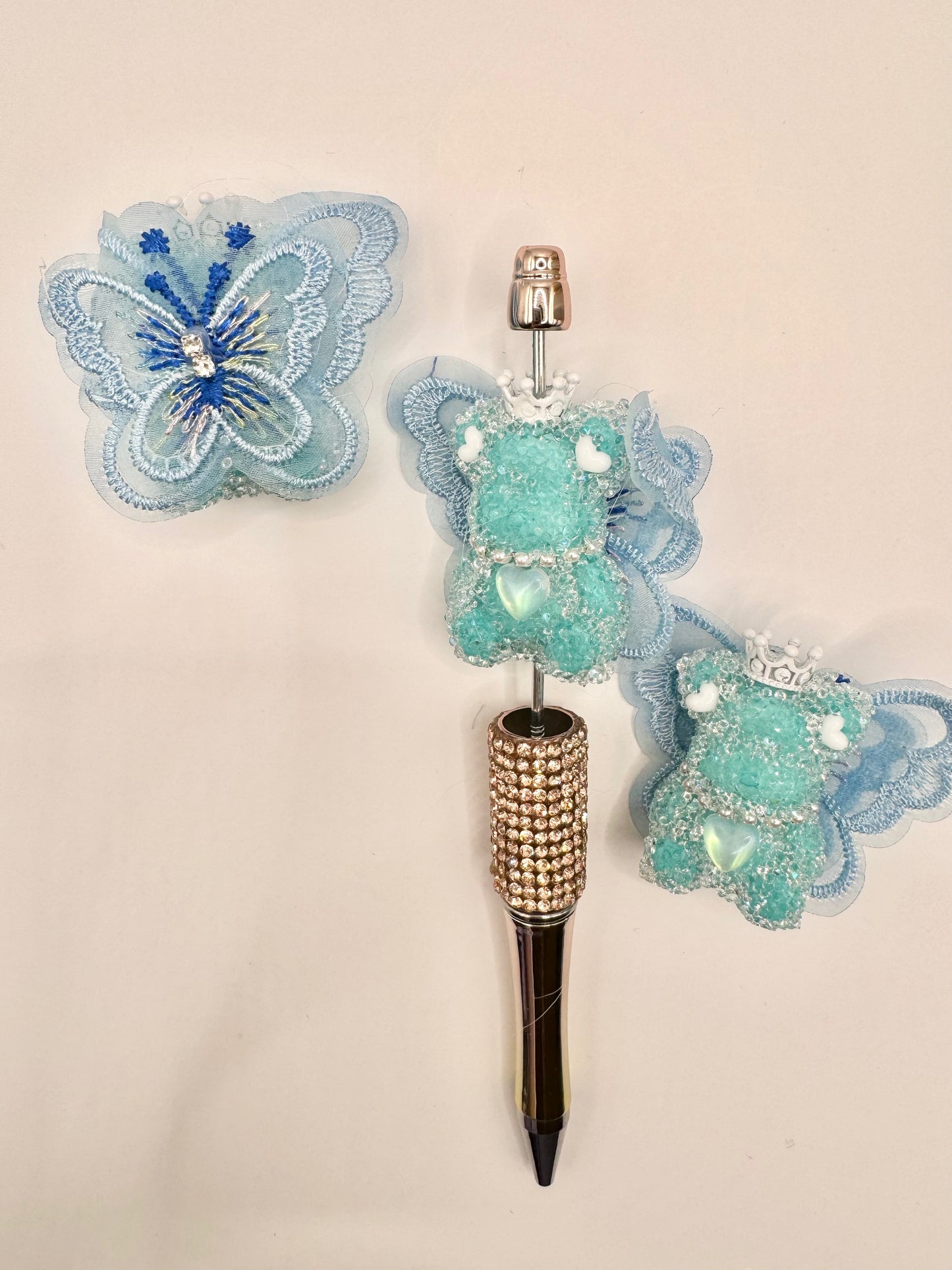 Blue Sugar Bear with Butterfly