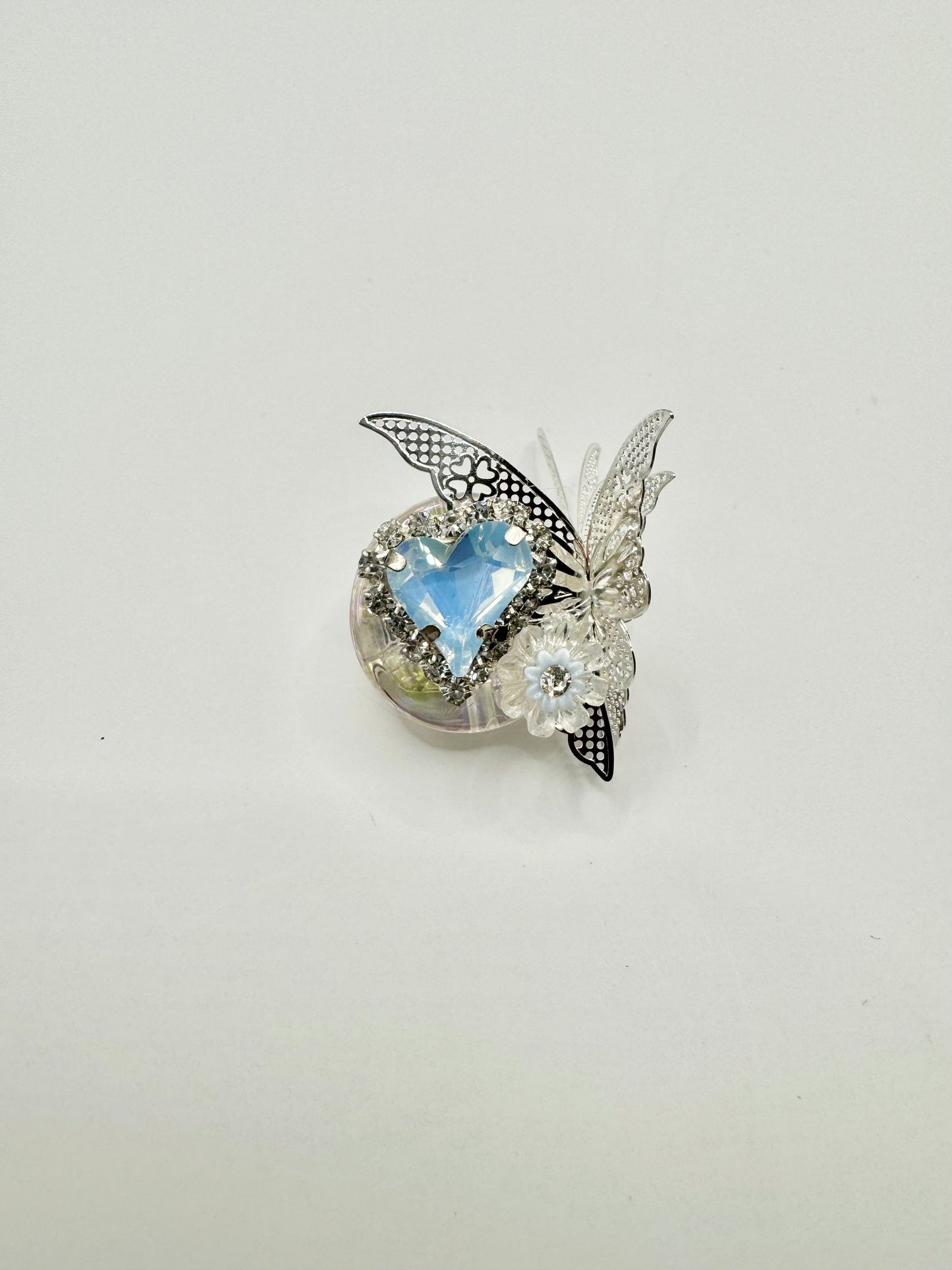 Blue Stone with Butterfly
