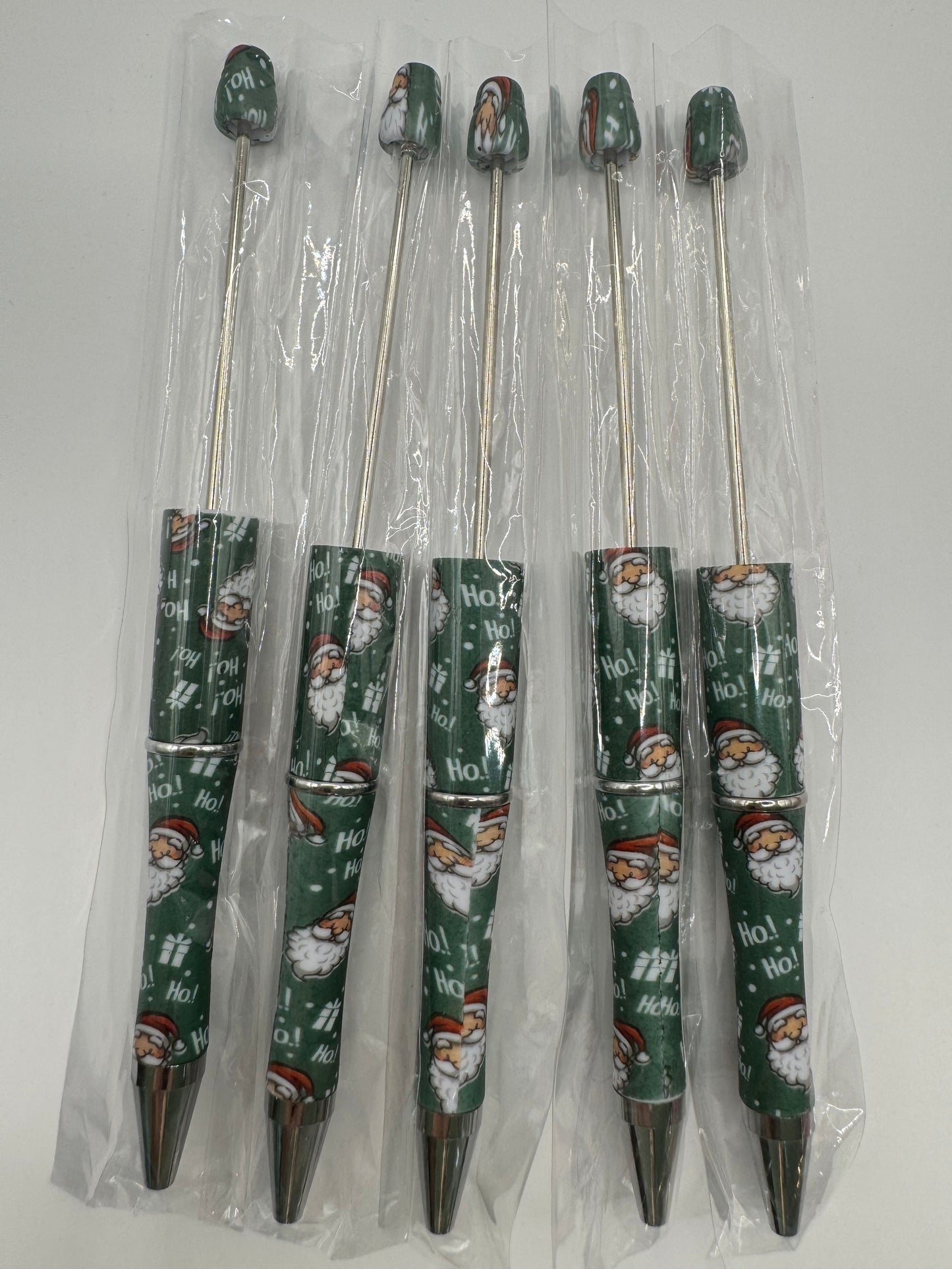 Pack of 5 Green Santa DIY Pens