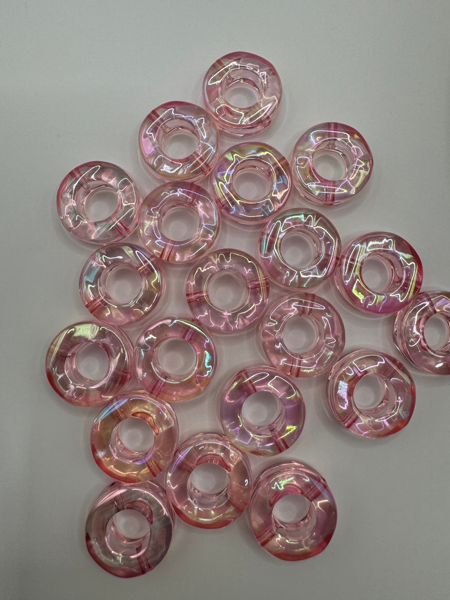 Pink Acrylic Frame Beads