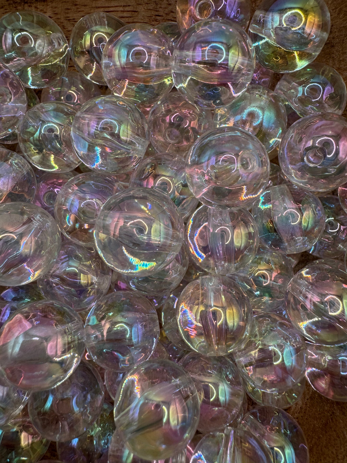 15mm Clear Bubble Beads