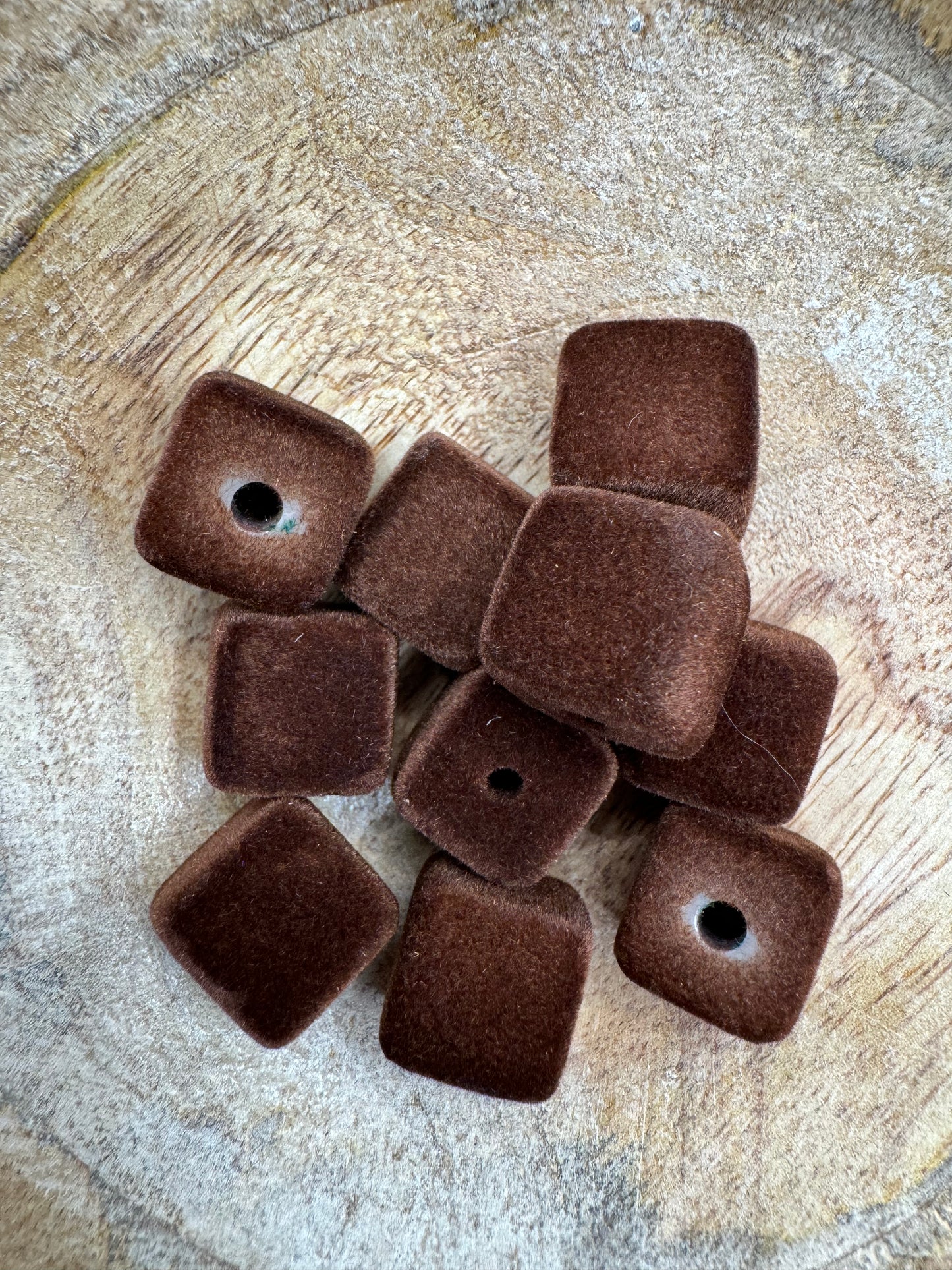 Brown Velvet Cube