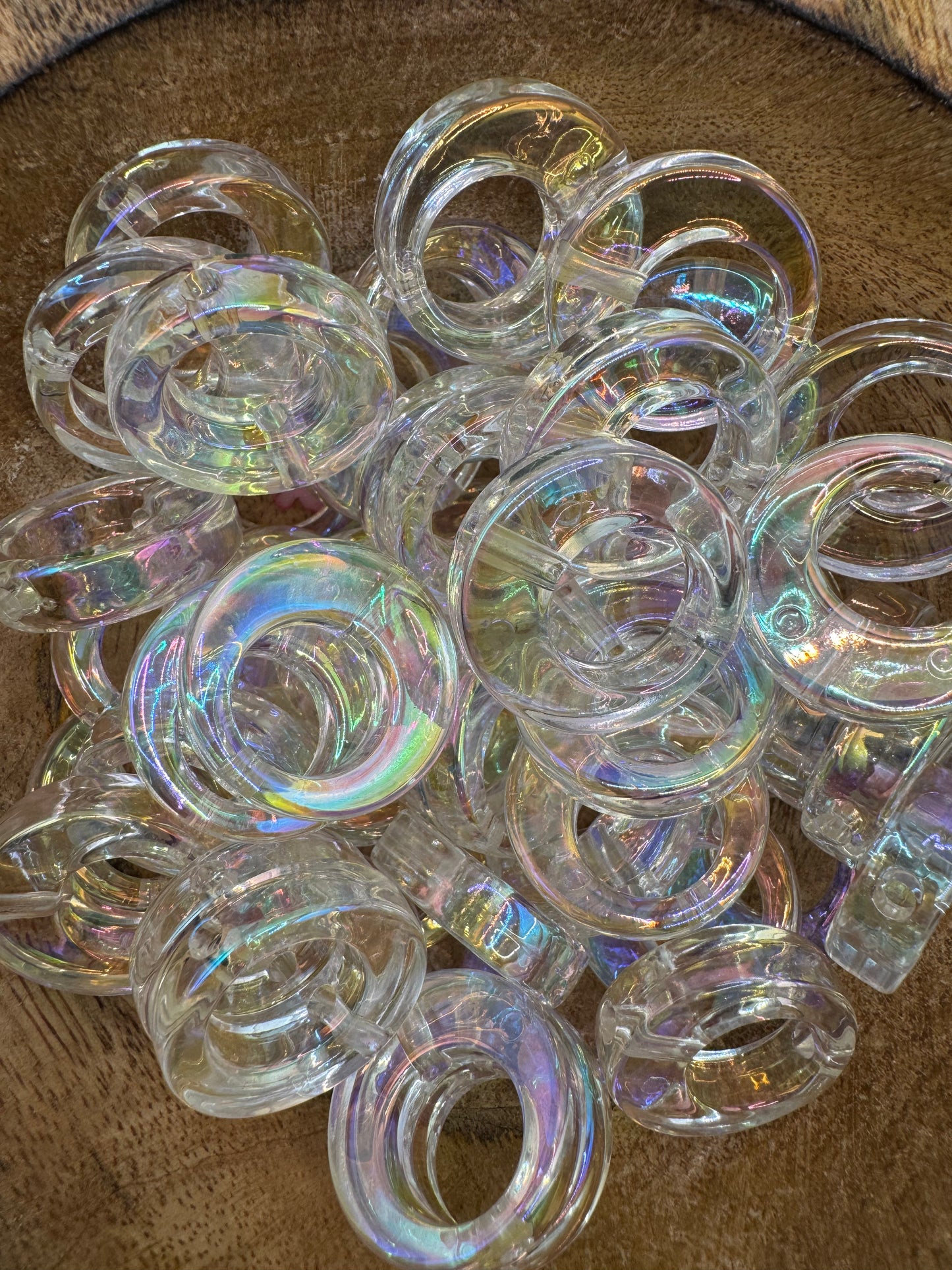 Iridescent Clear Moon Circle Frame