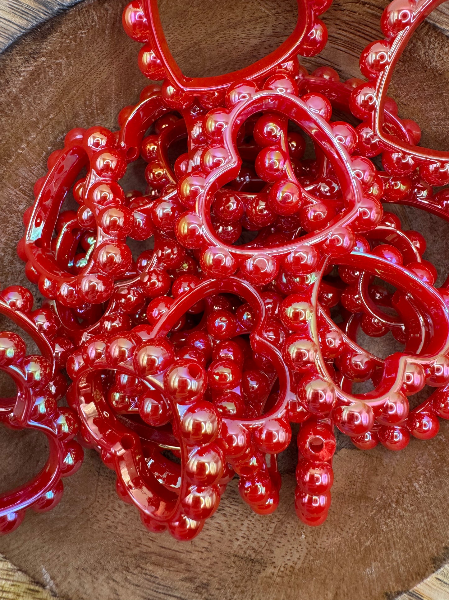 Red Iridescent Heart Frame