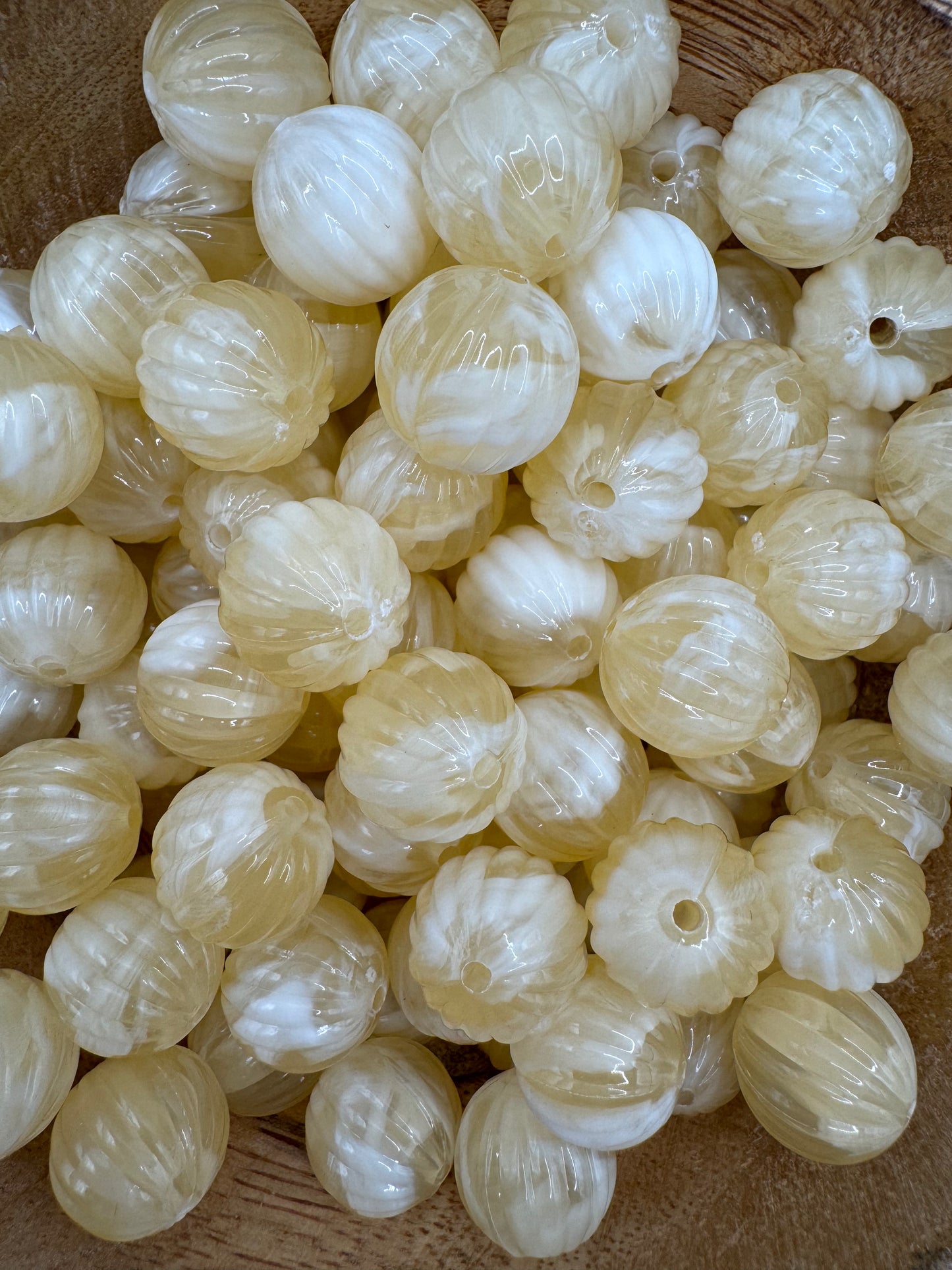 Yellow Pumpkin Beads