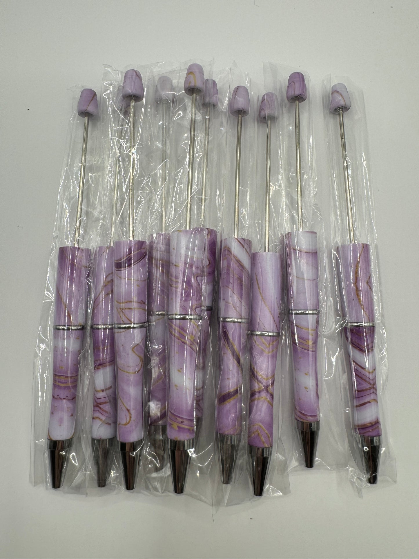 Pack of 5 Marble Purple DIY Pens