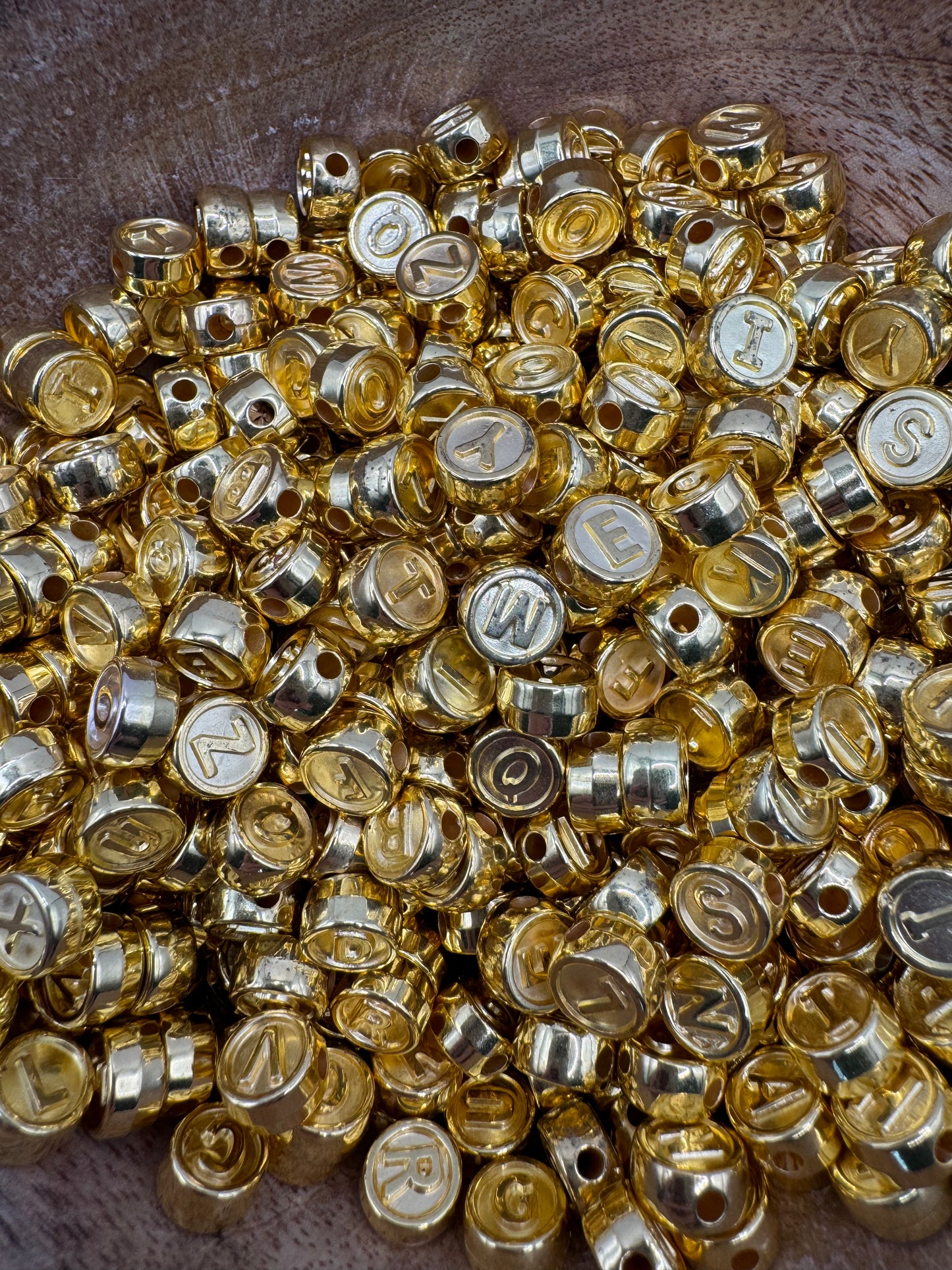 Golden Bracelet Letter Beads