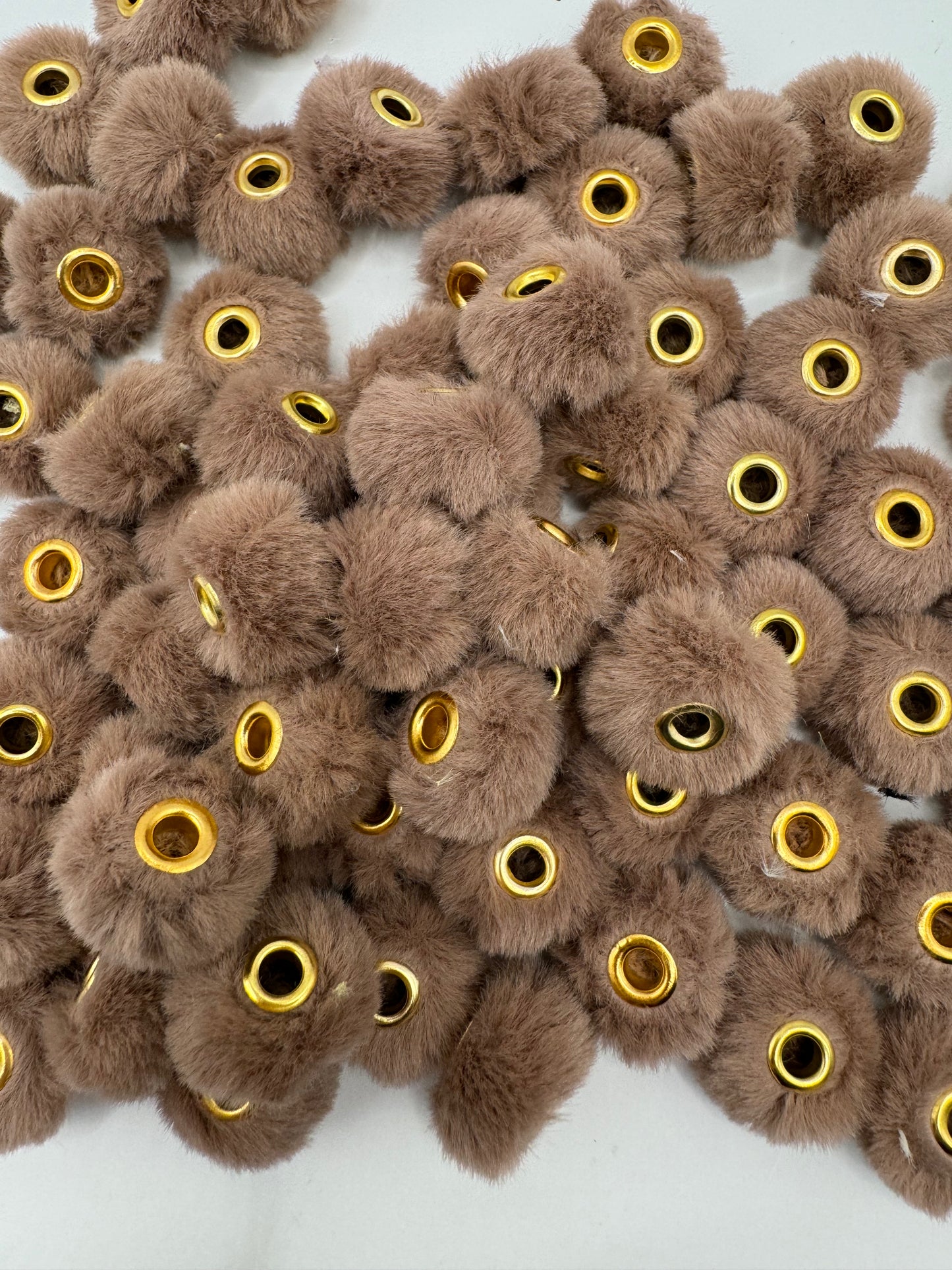 14mm Dark Brown Fuzzy Bead