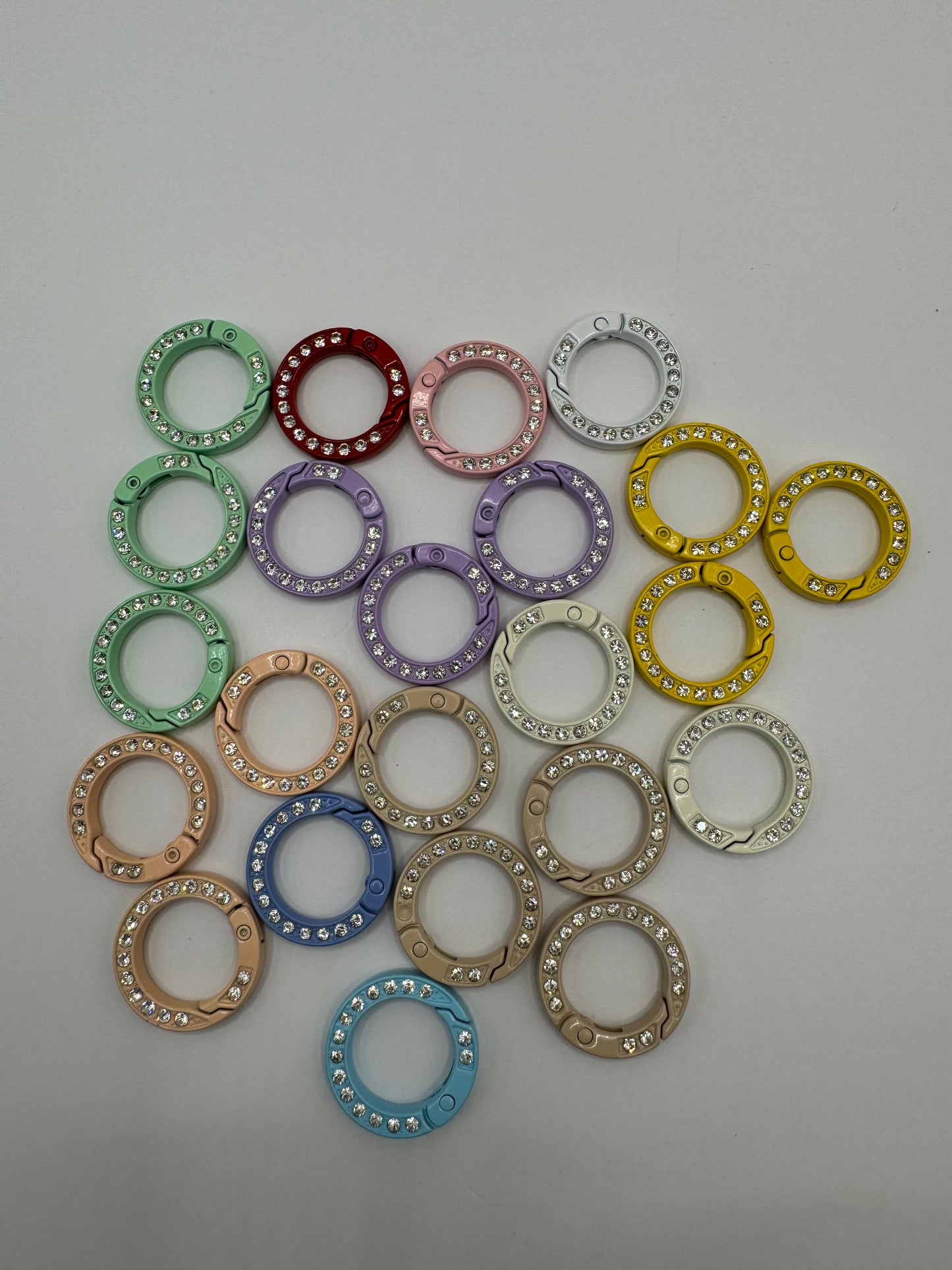 Mix Color Rhinestone Hinge Ring