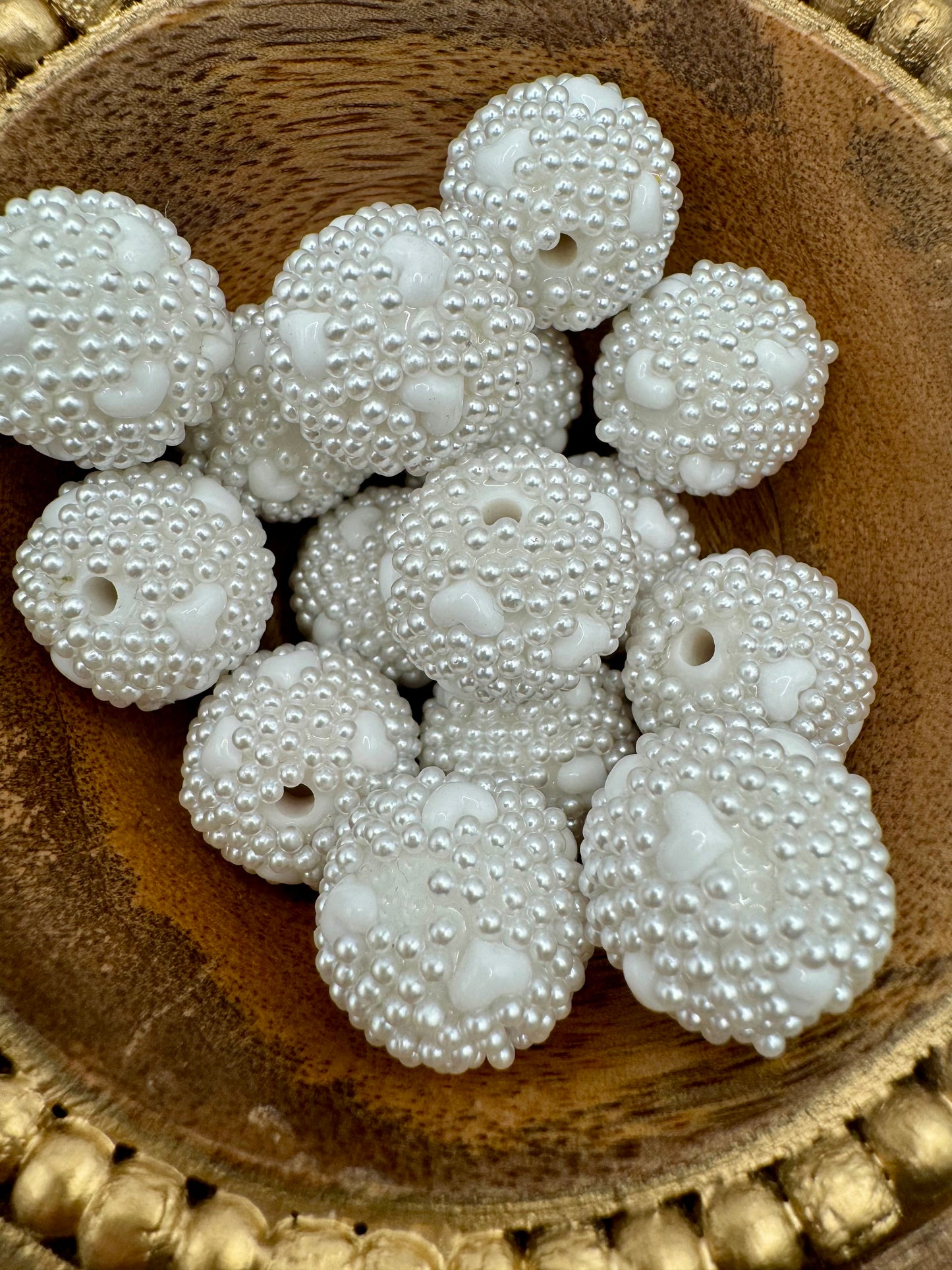 19MM Pearl Heart Bead