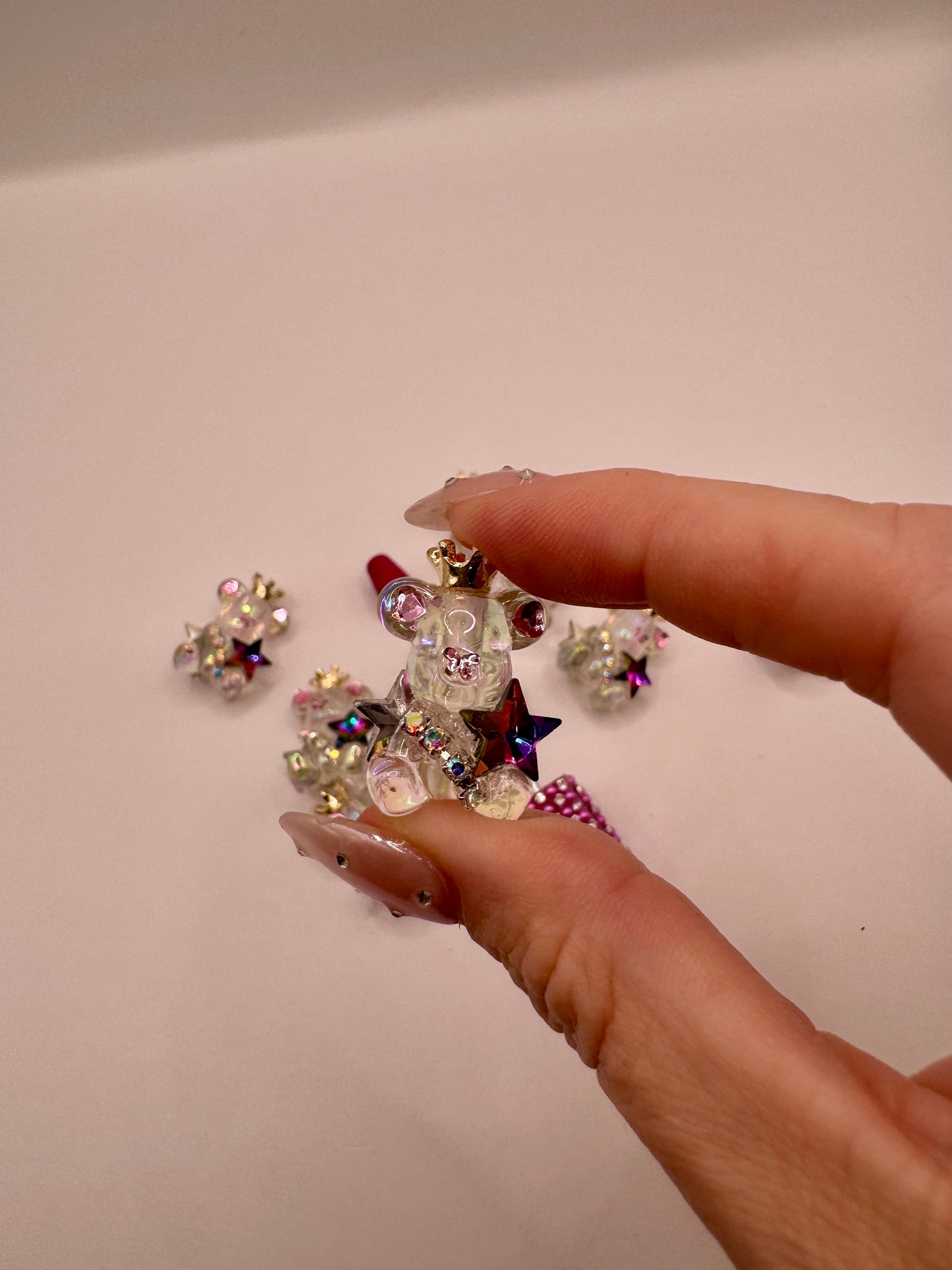 Clear Bear with Gold Crown