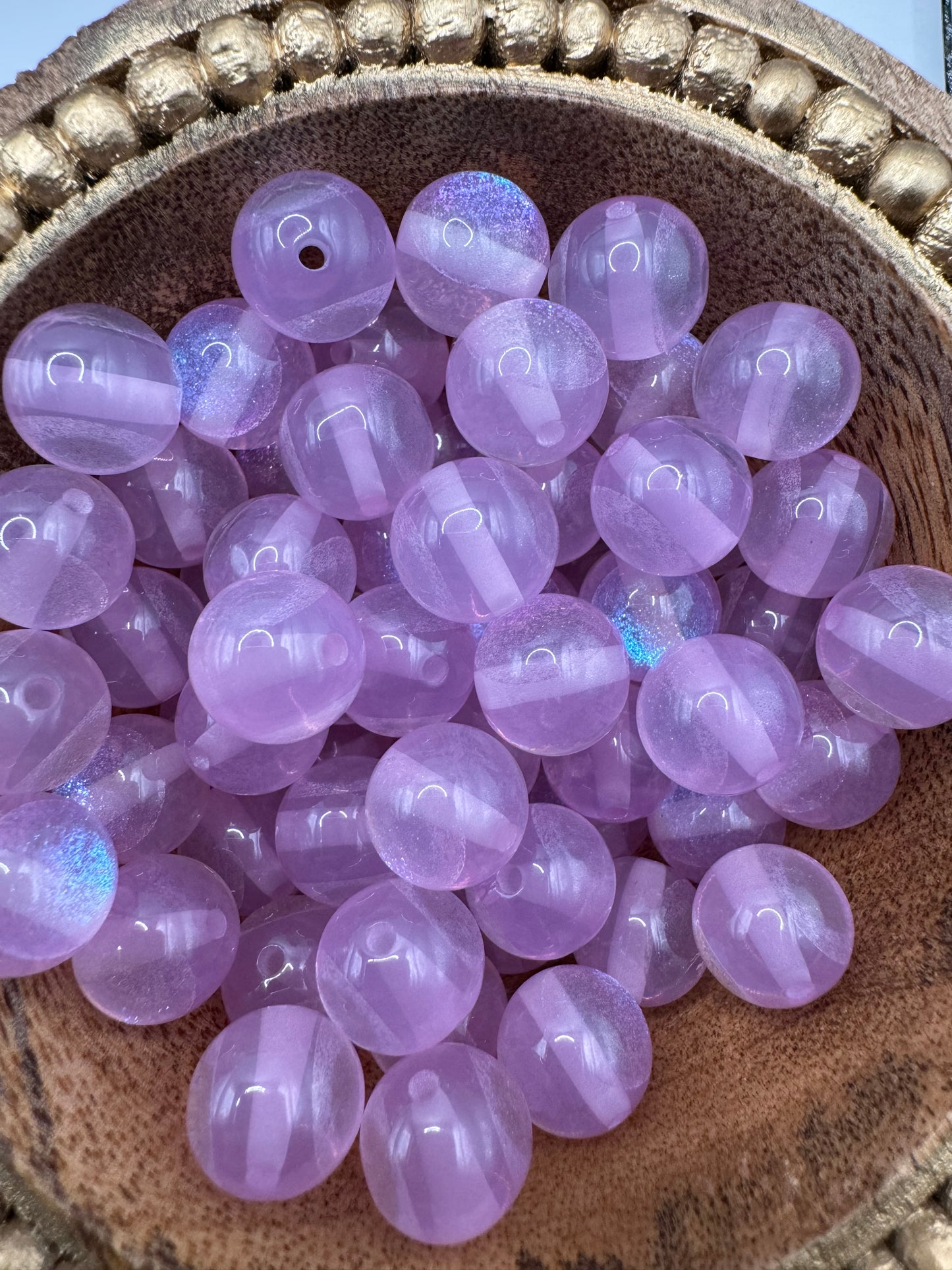 12MM Pink Shimmer Bead