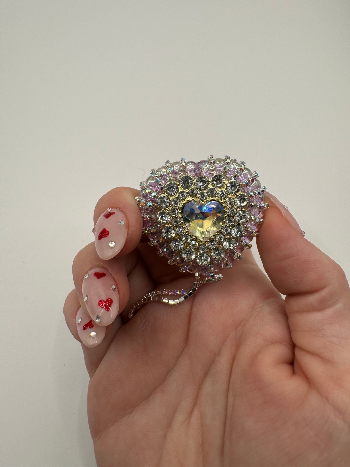 Rhinestone Clear Heart Bead