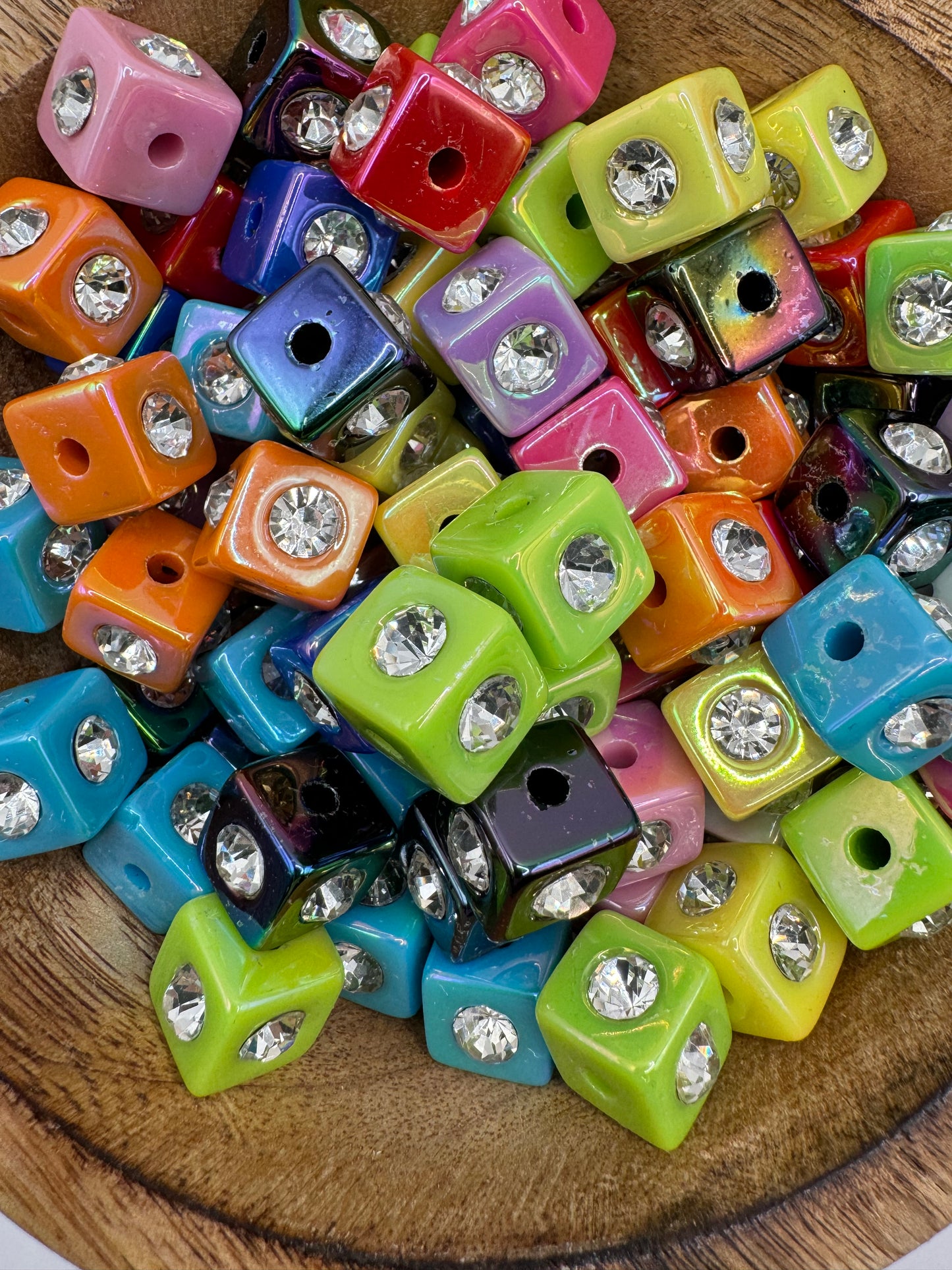 Mixed Rhinestone Cube
