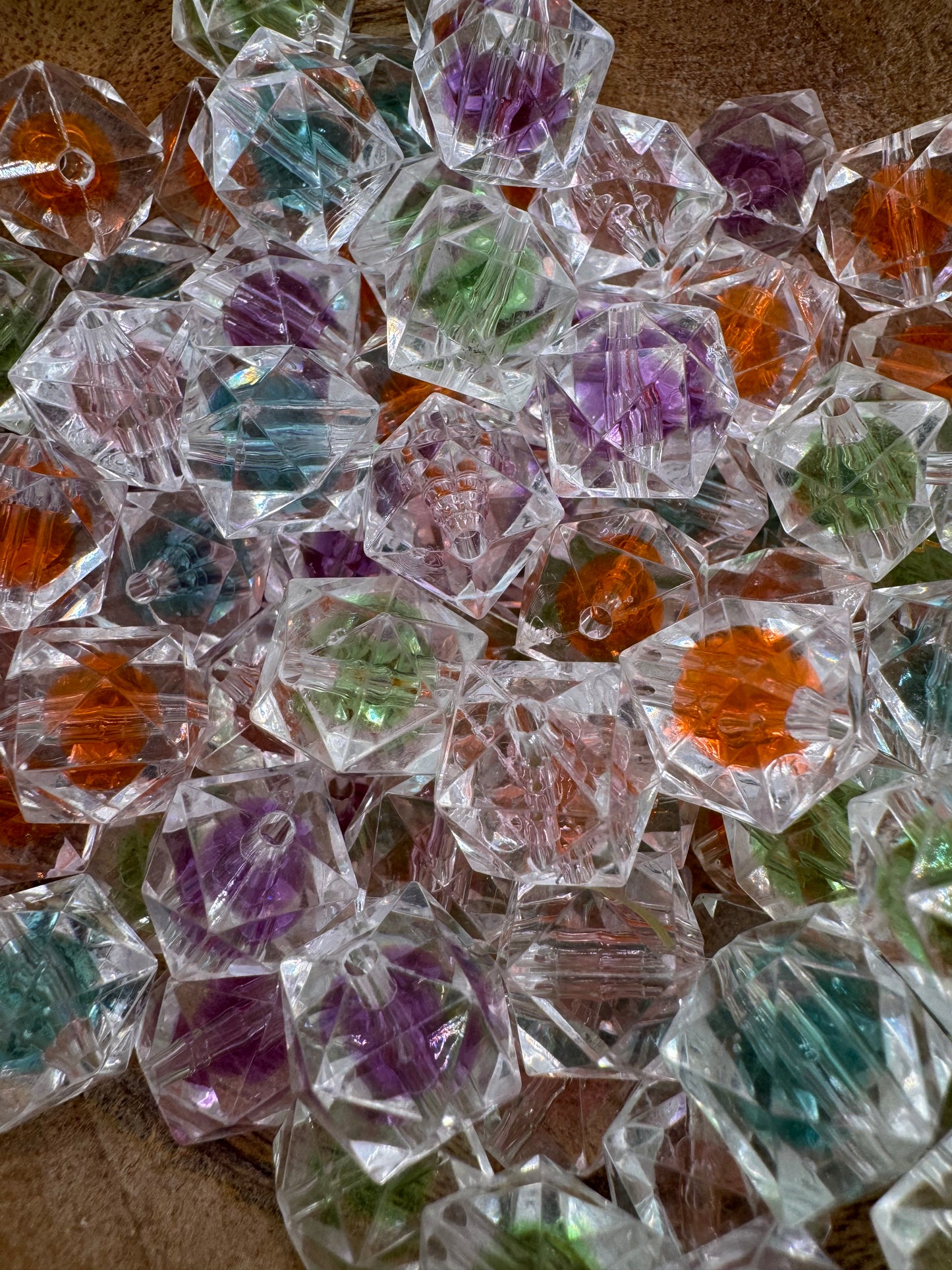 Clear Bead with Mix Color Inside