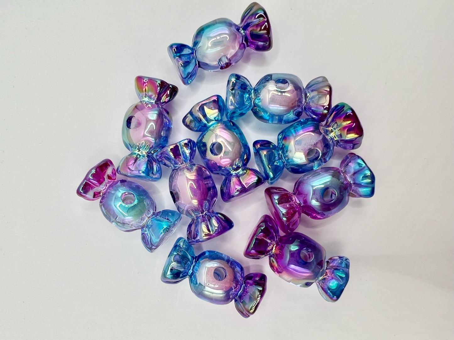 Blue and Purple Candy Beads