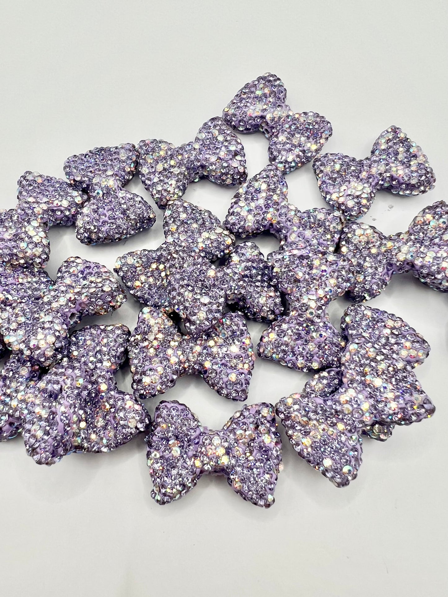 Purple Rhinestone Bow