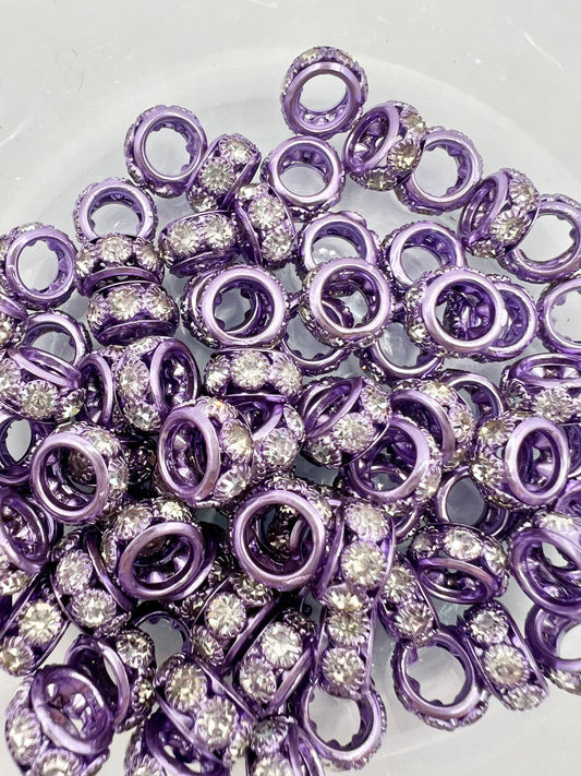 Purple Rhinestone Spacer