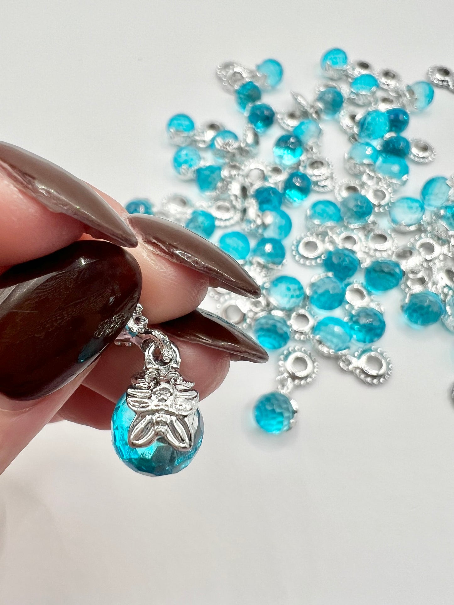 Blue Crystal Stone Charm