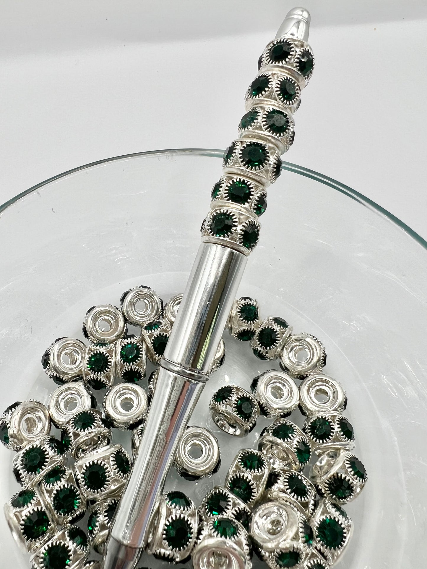 Green Rhinestone Spacers