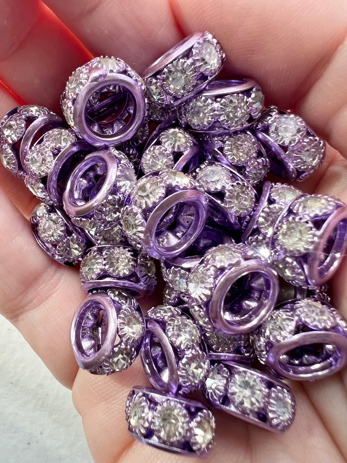 Purple Rhinestone Spacer