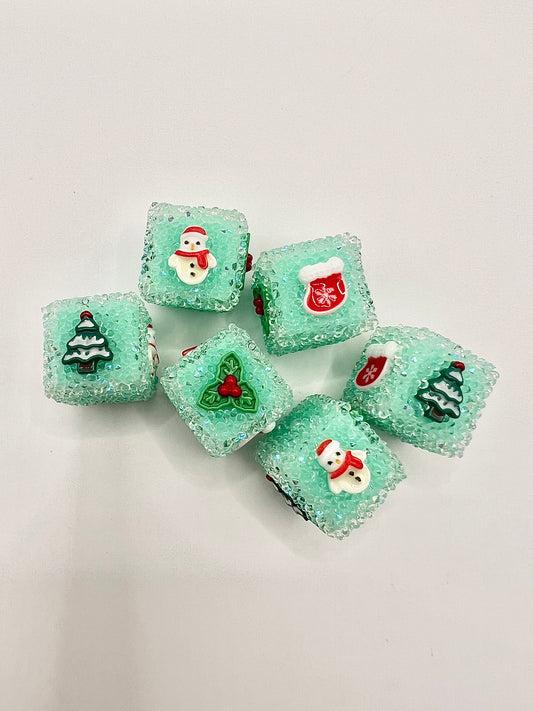 Christmas Charm Sugar Cube - Mint