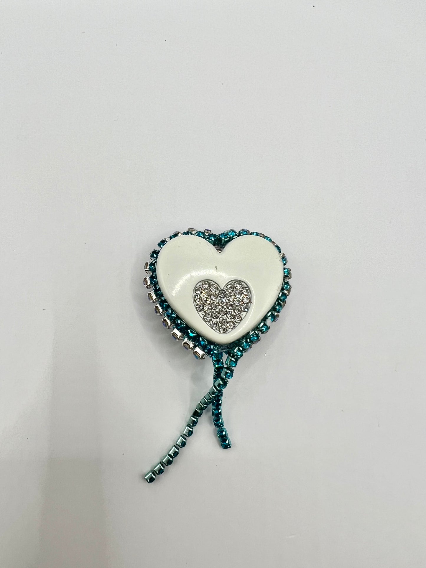 Blue Acrylic Heart Bead