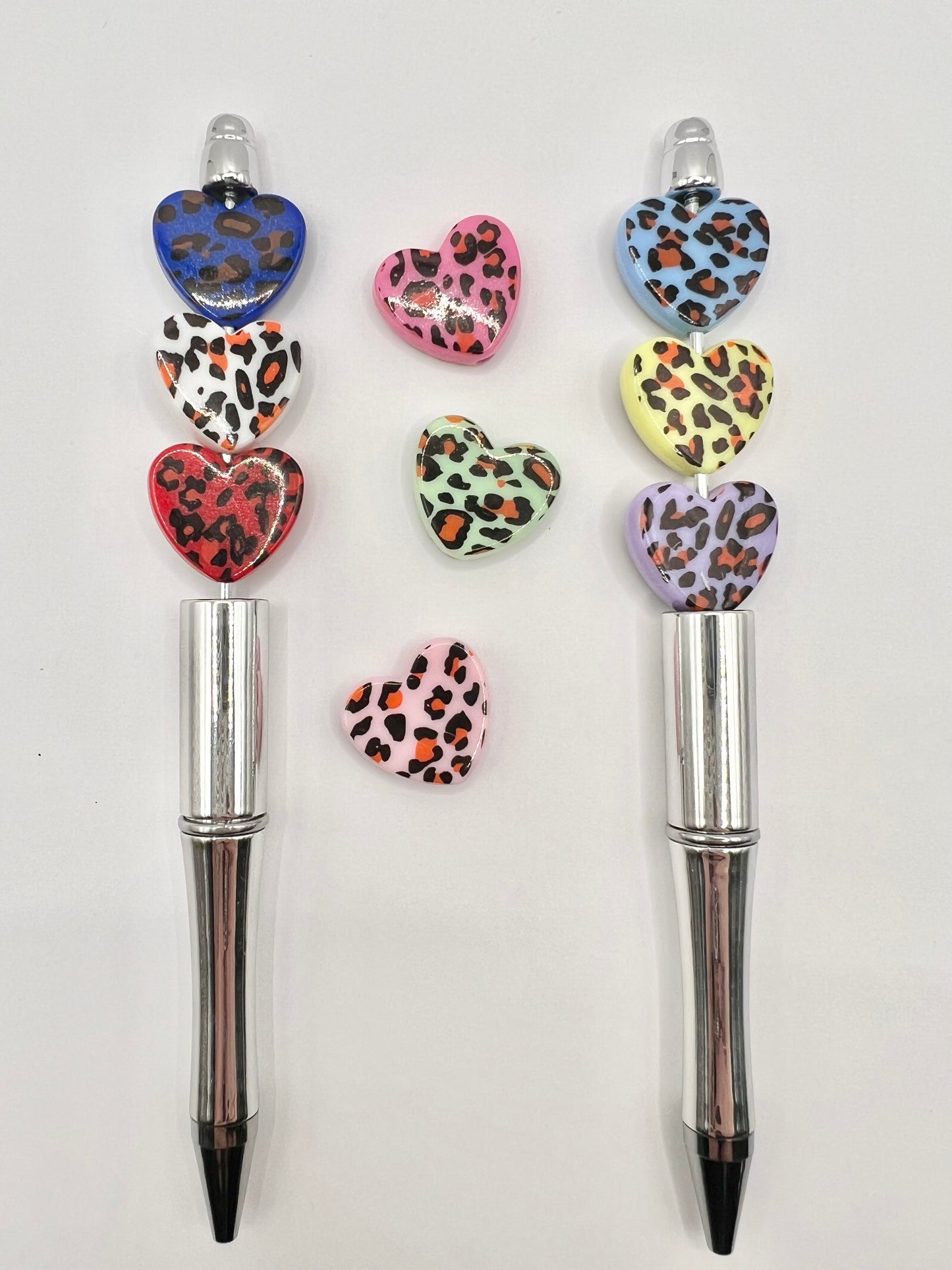 Mixed Leopard Print Hearts