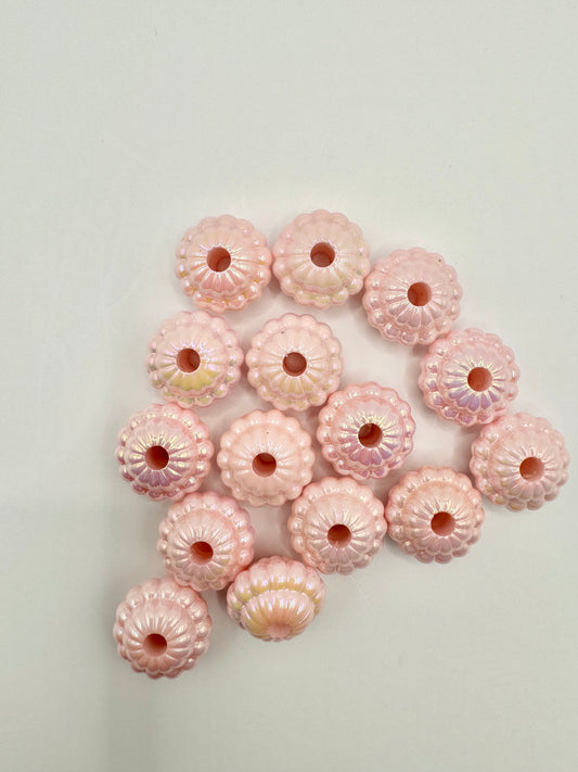 Pink Iridescent Spacer Bead