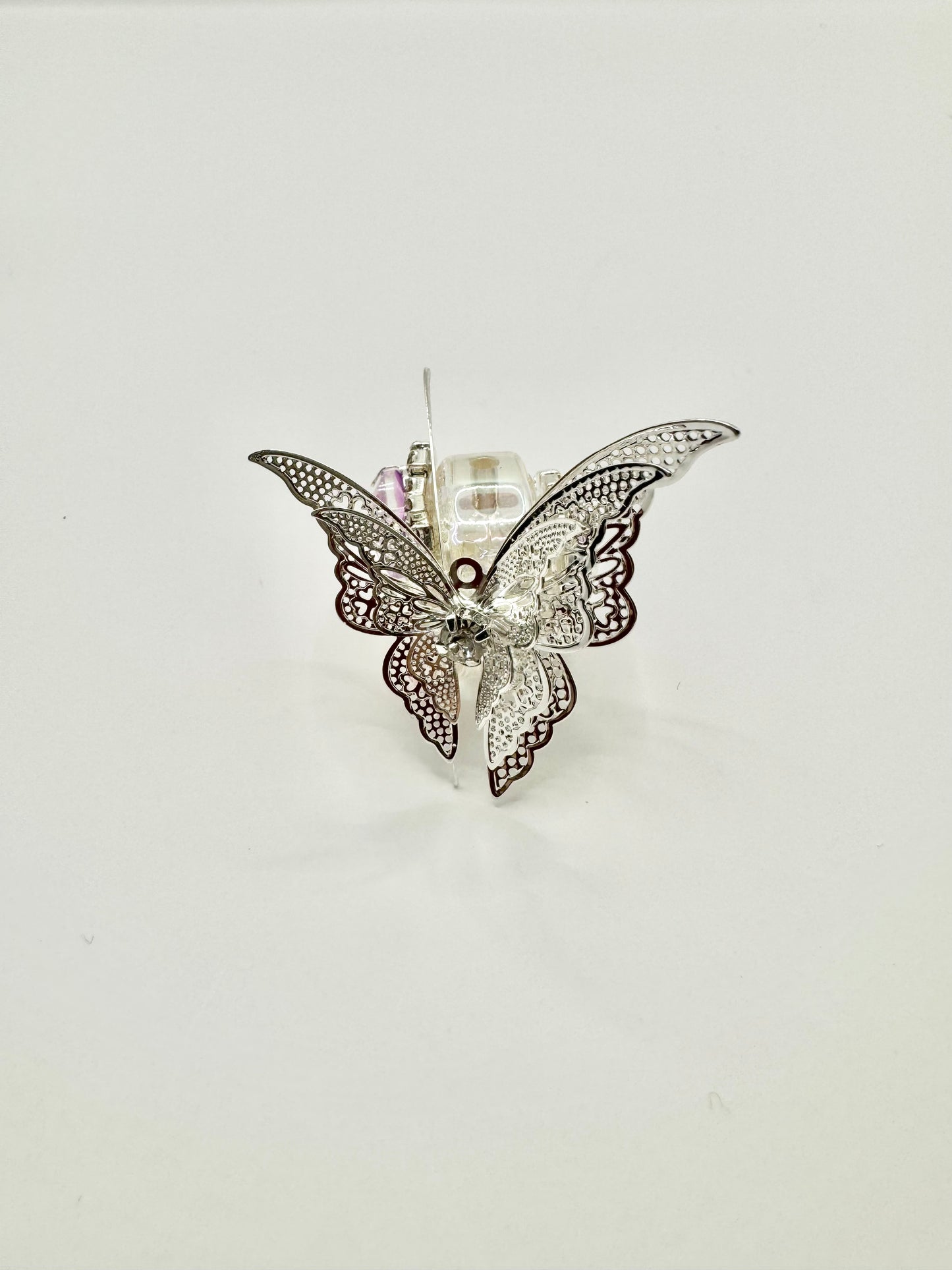 Purple Stone with Butterfly on Side