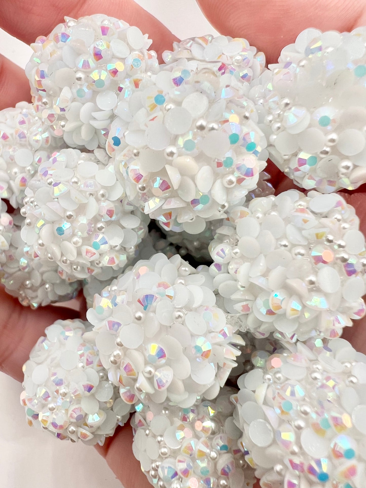 White Confetti Bead