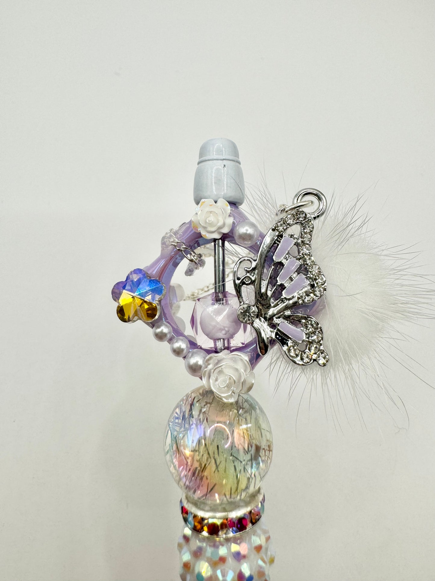 Purple Frame with Butterfly Charm