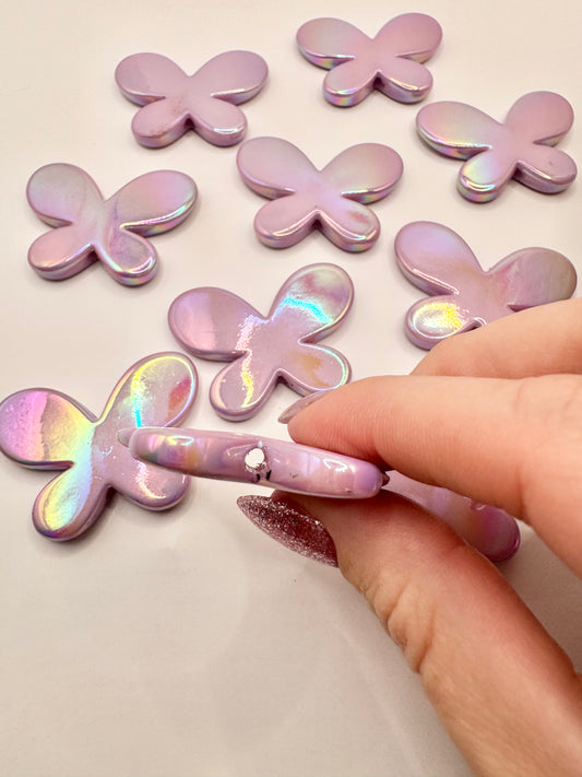 Flat Iridescent Purple Butterflies