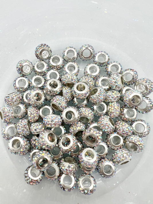 Round AB Rhinestone Spacer