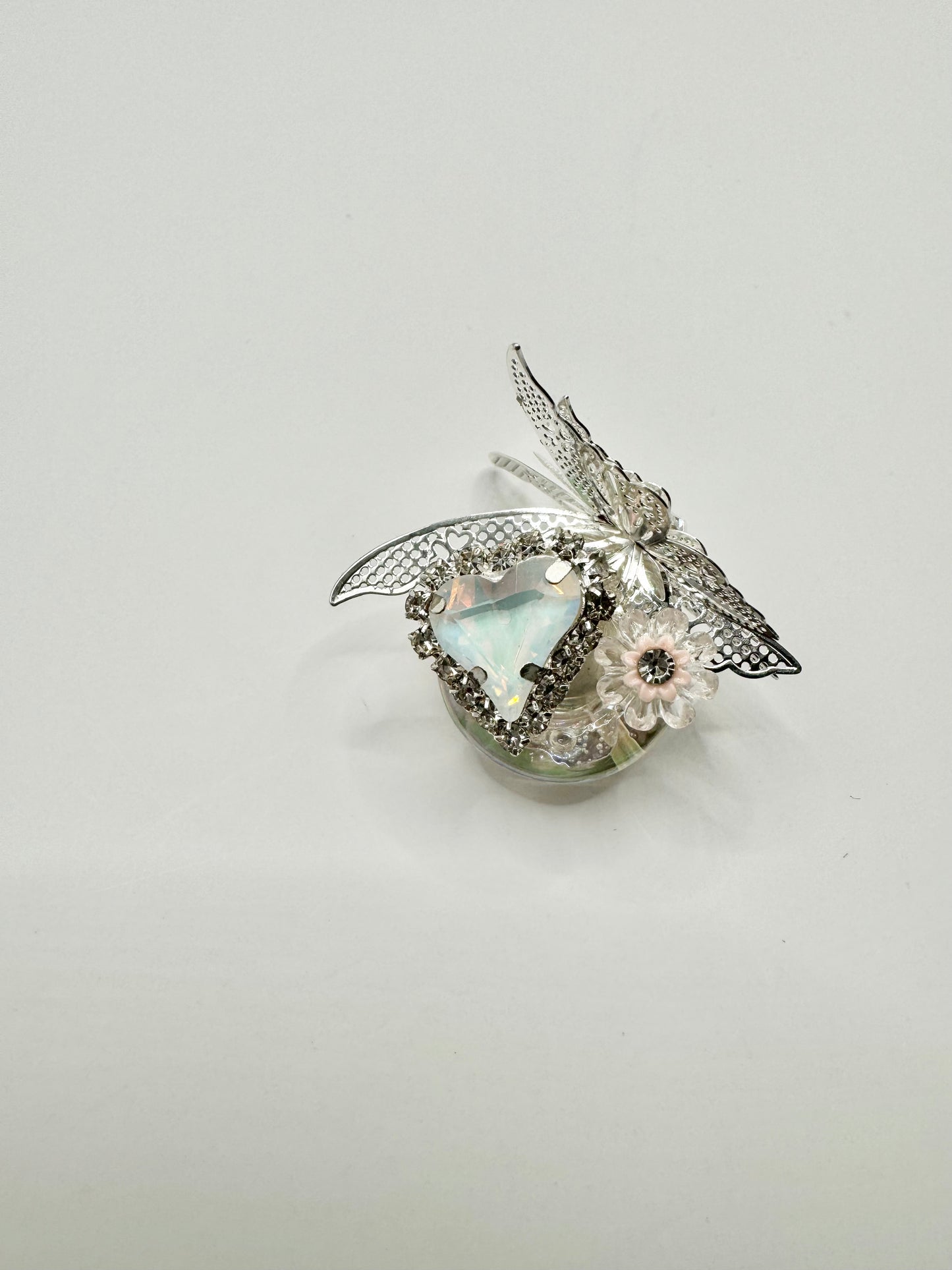 Pink and Blue Stone Butterfly