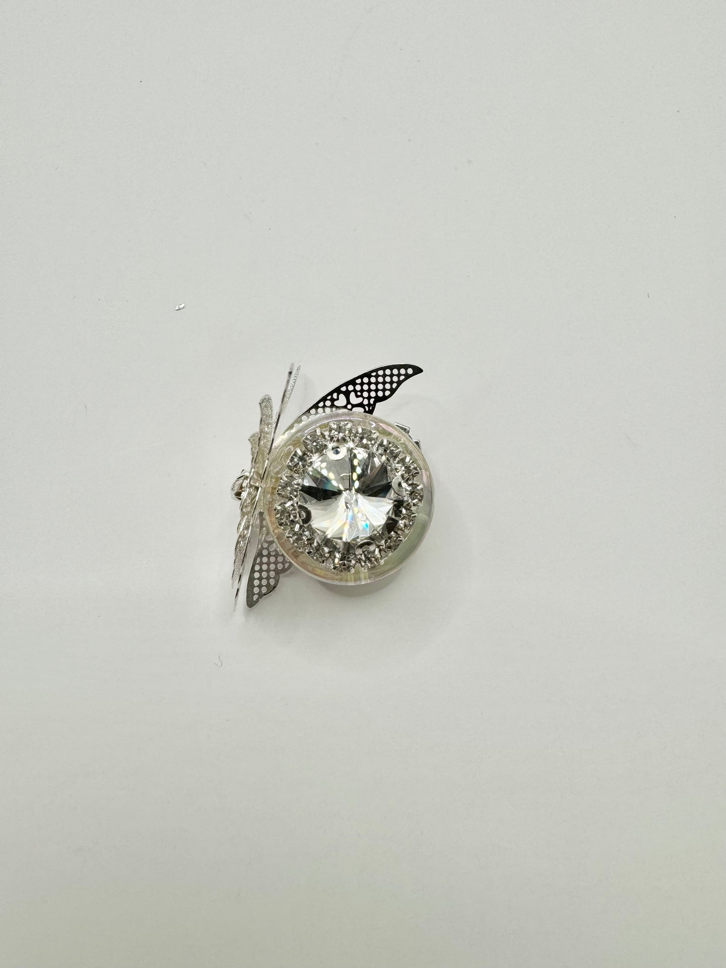 Pink Stone with butterfly on Side