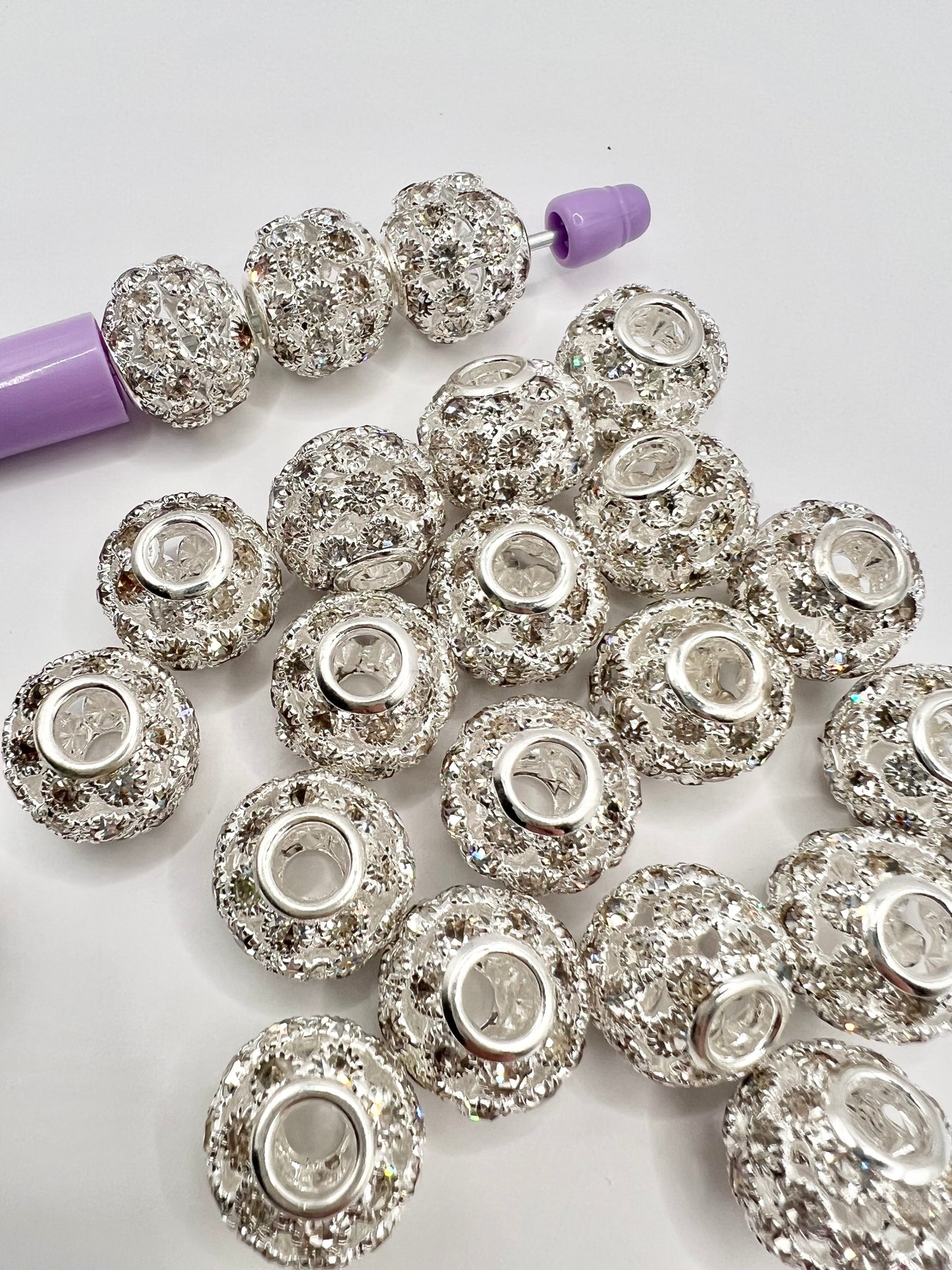 Round Rhinestone 14.5MM Spacers