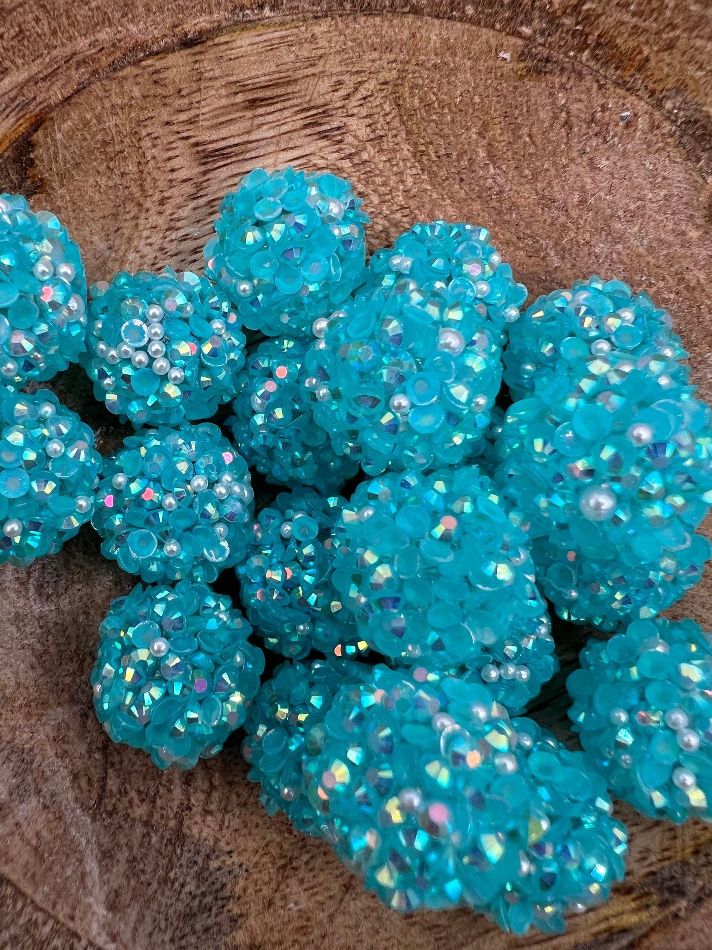 Teal Confetti Bead