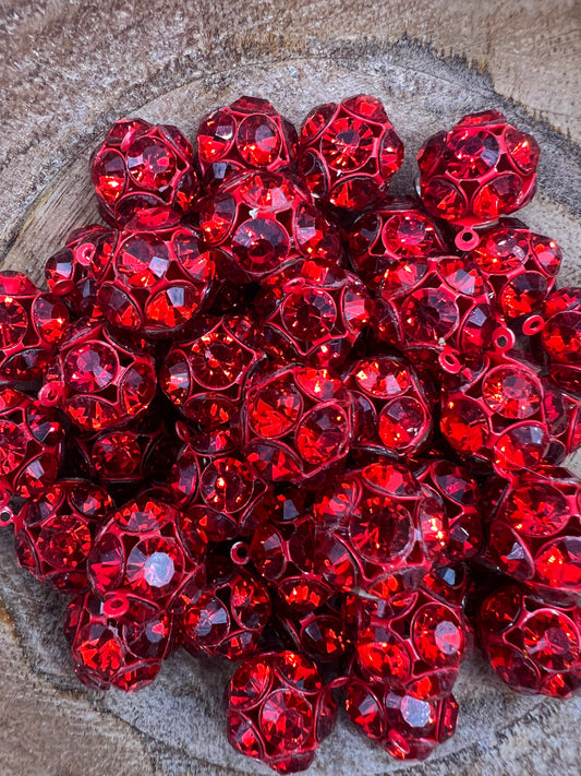 Red Rhinestone Charm