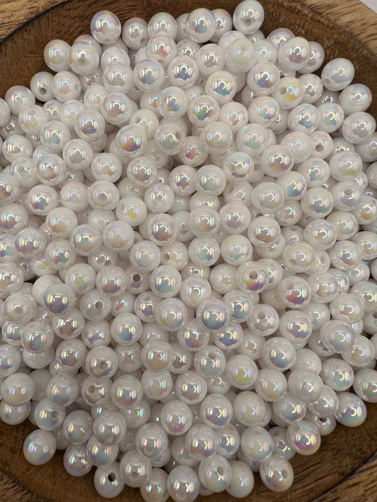 8MM Iridescent Pearl Beads