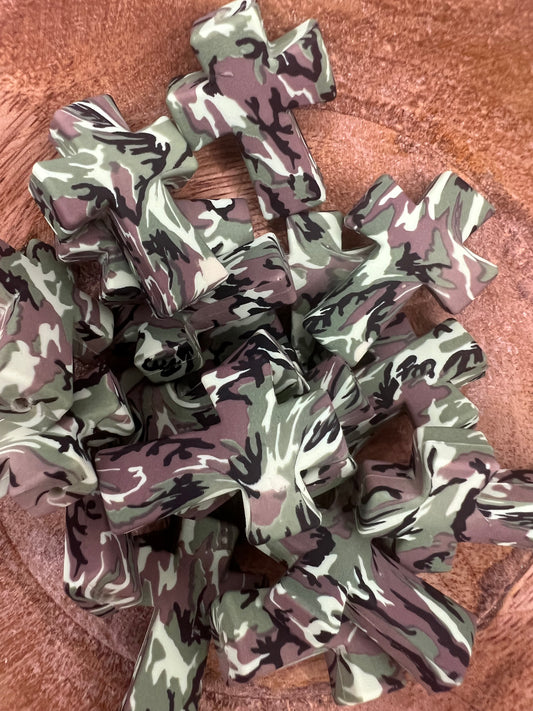 Camouflage Silicone Cross