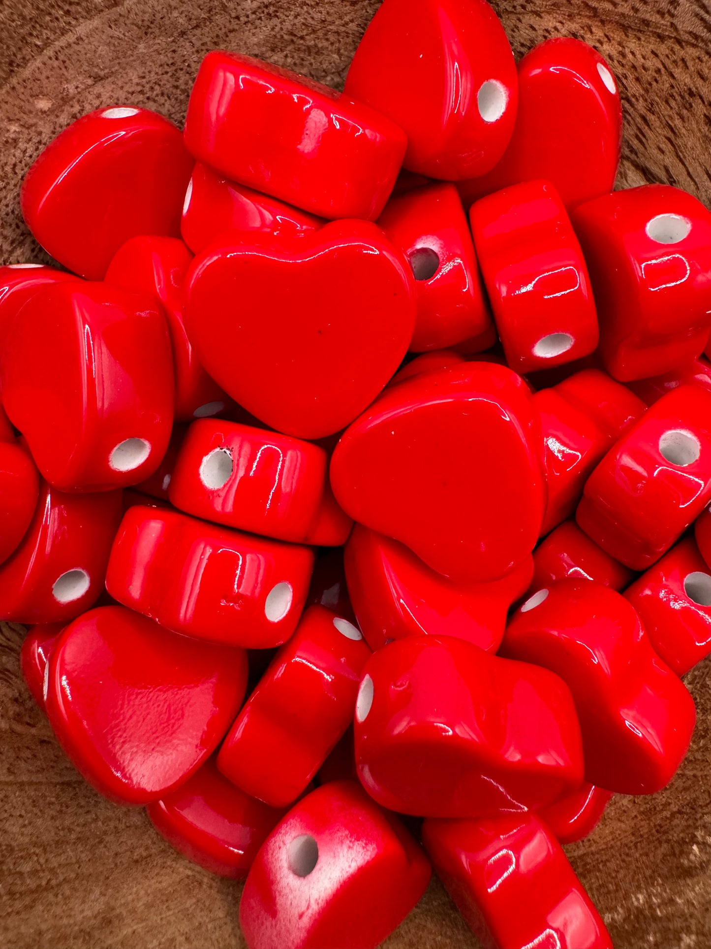 Red Acrylic Hearts