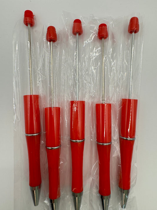 Pack of 5 Bright Red DIY Pens